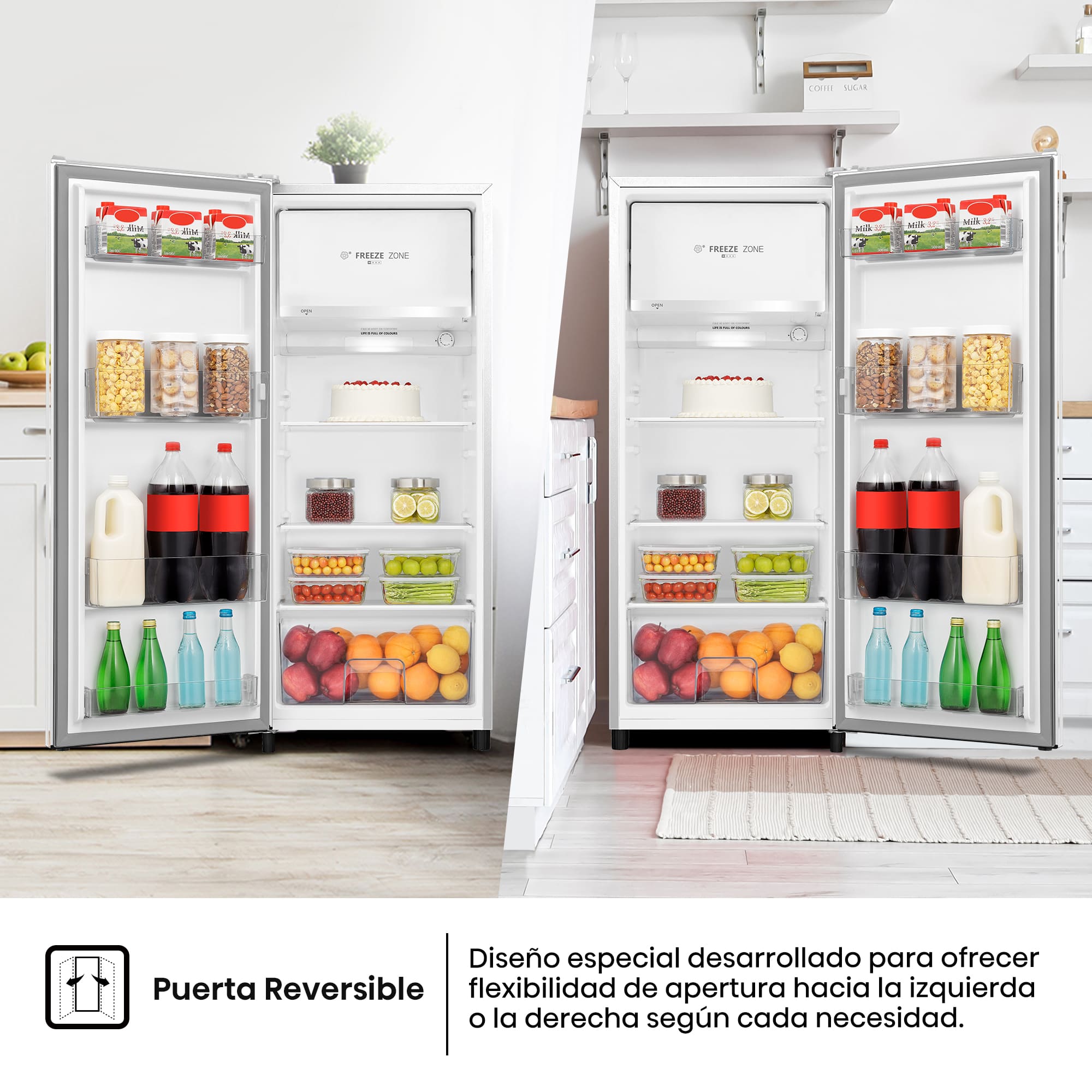 Hisense - RR220D4BWE – Frigorífico 1 Puerta De Libre Instalación, Clase E, Capacidad 165L, Color Blanco