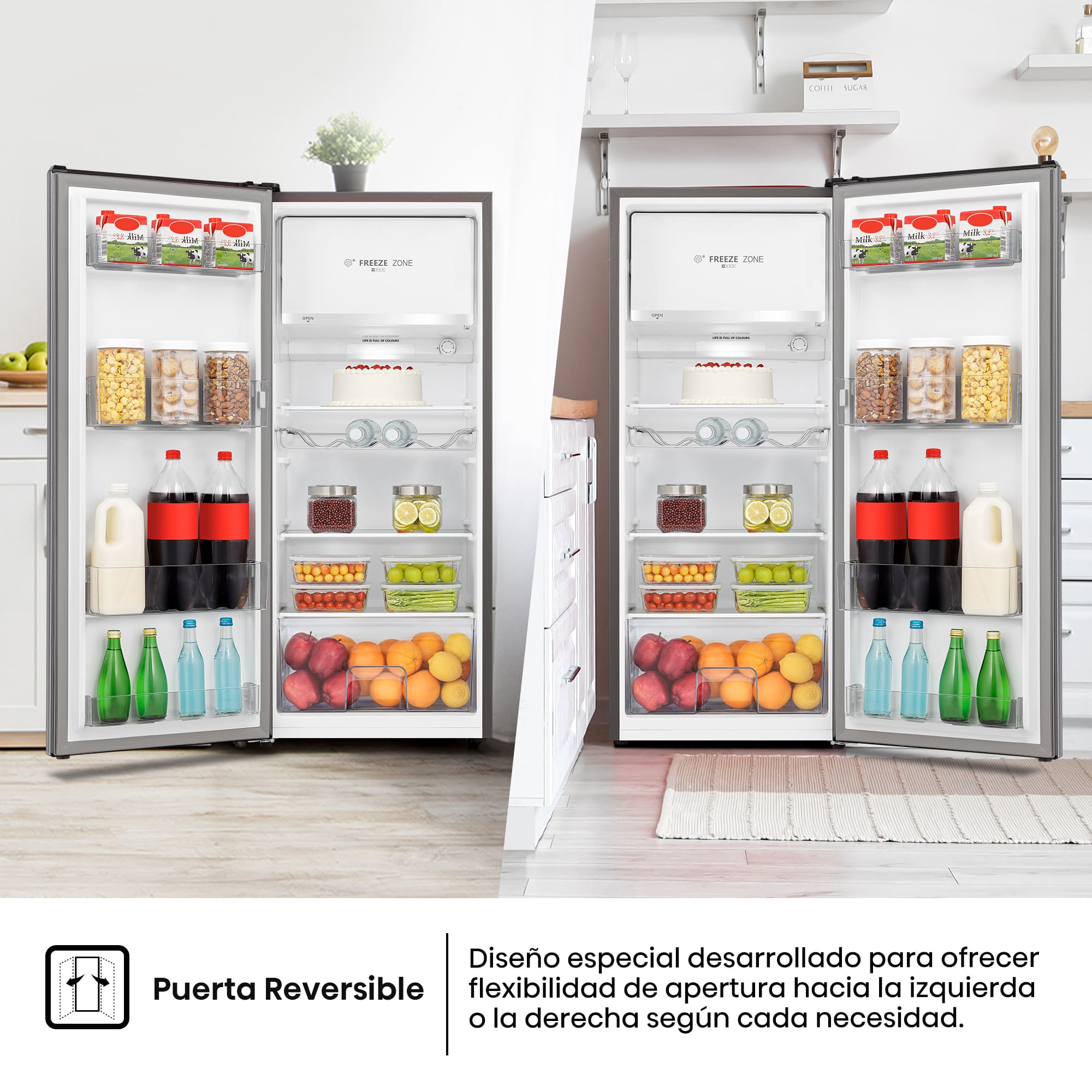 Hisense - RR220D4BDE – 1 Puerta De Libre Instalación, Clase E, Capacidad 165L, Color Inox