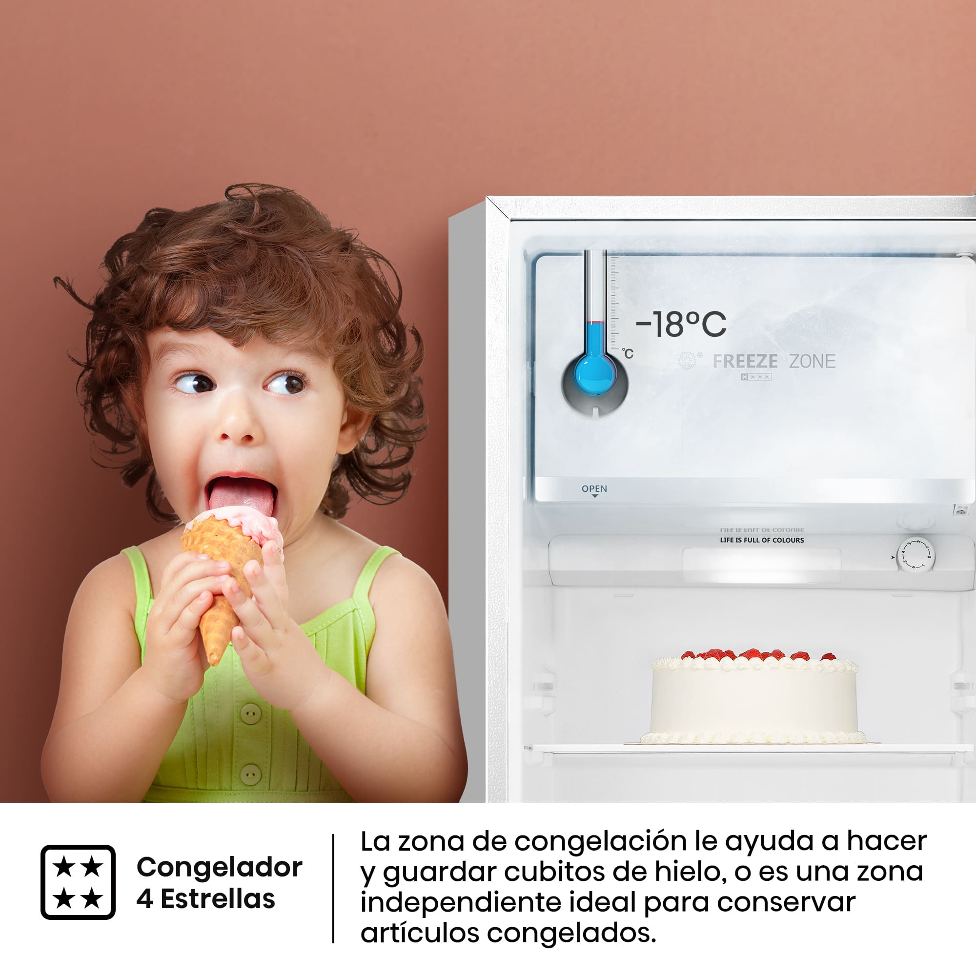 Hisense - RR220D4BWE – Frigorífico 1 Puerta De Libre Instalación, Clase E, Capacidad 165L, Color Blanco