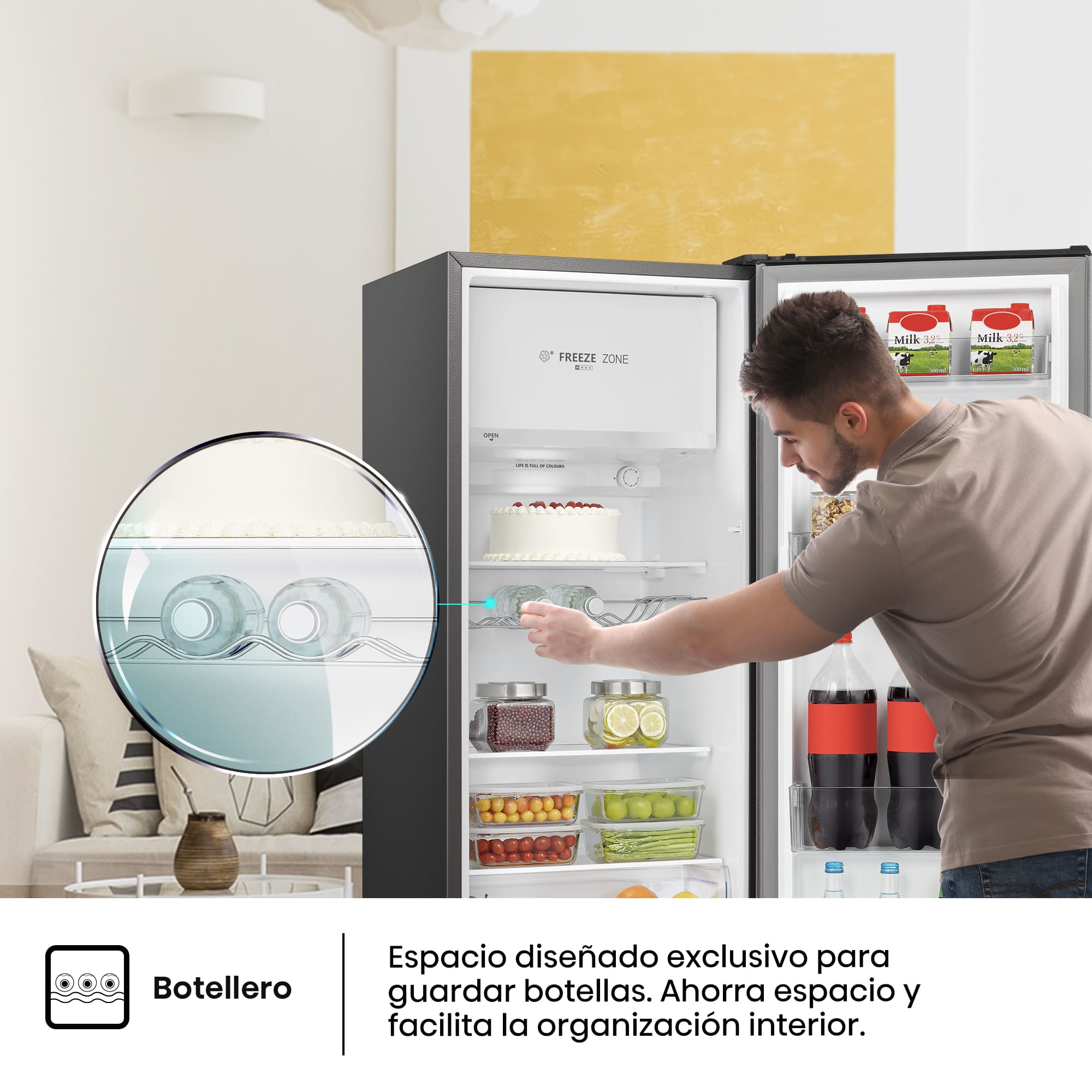 Hisense - RR220D4BDE – 1 Puerta De Libre Instalación, Clase E, Capacidad 165L, Color Inox