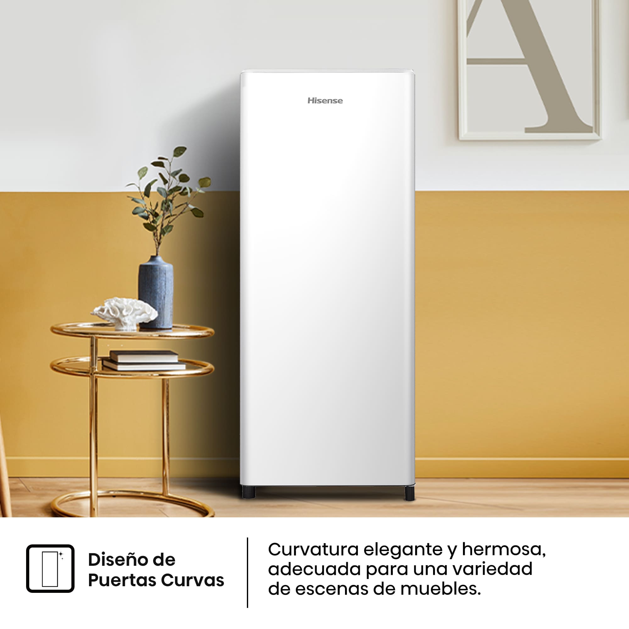 Hisense - RR220D4BWE – Frigorífico 1 Puerta De Libre Instalación, Clase E, Capacidad 165L, Color Blanco
