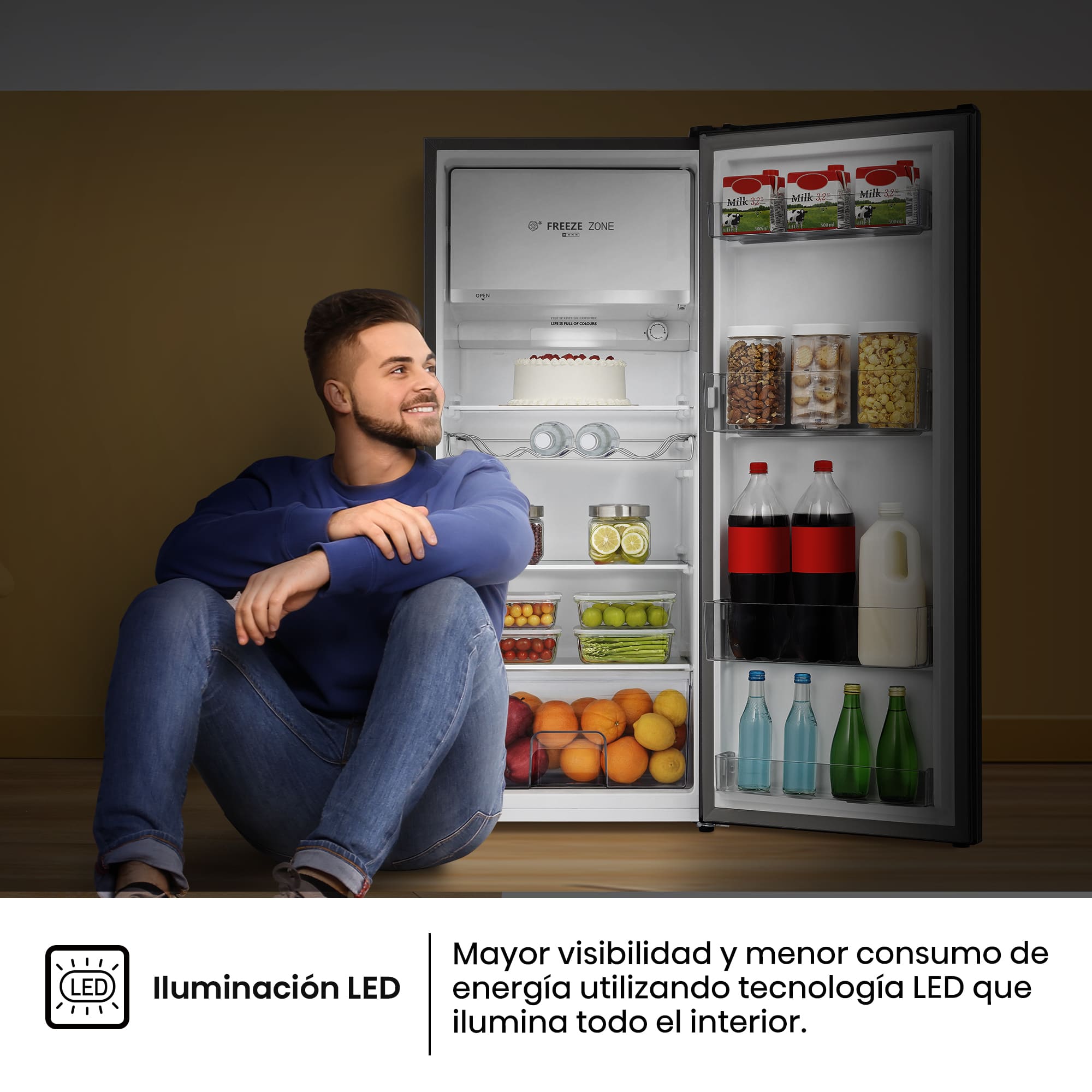 Hisense - RR220D4BDE – 1 Puerta De Libre Instalación, Clase E, Capacidad 165L, Color Inox