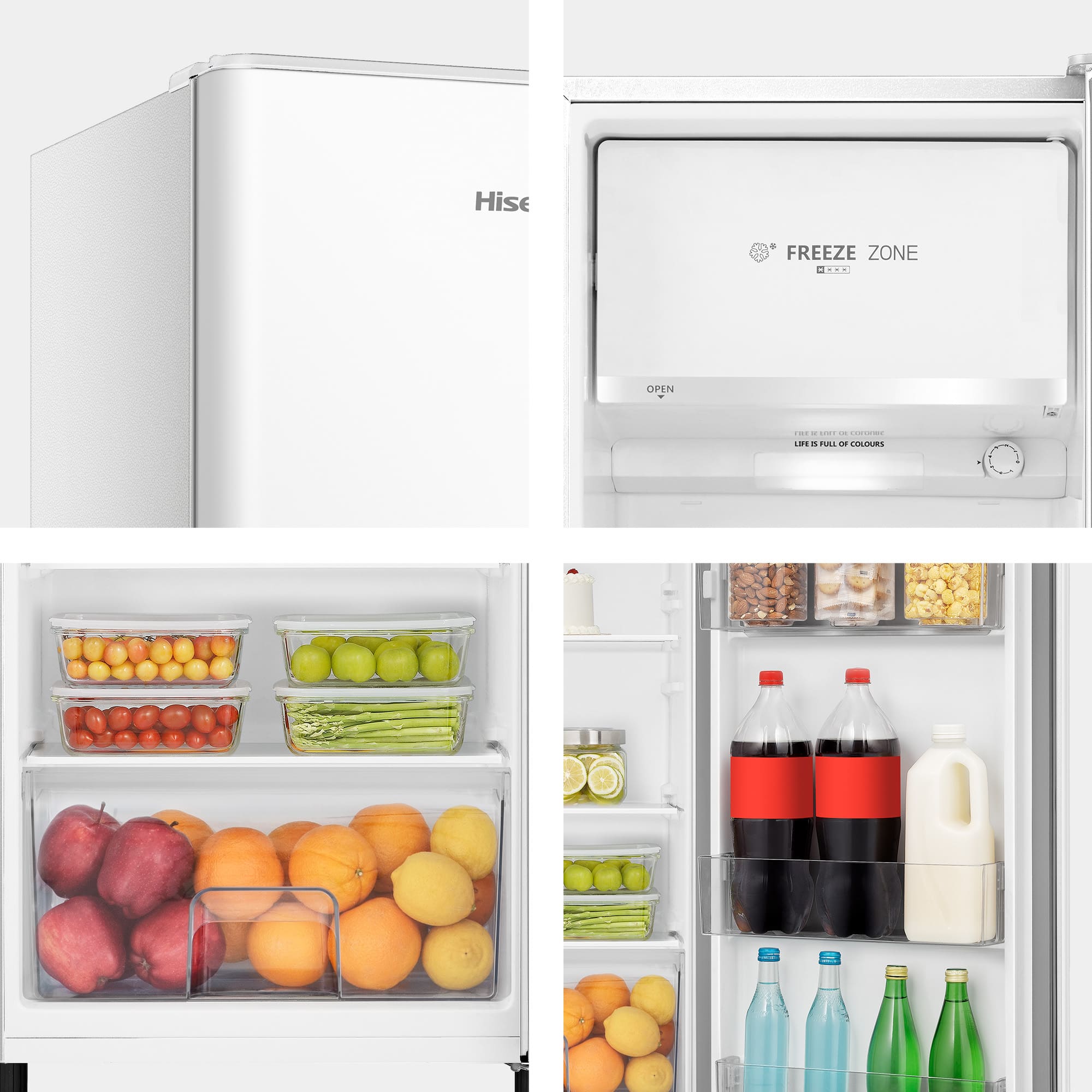 Hisense - RR220D4BWE – Frigorífico 1 Puerta De Libre Instalación, Clase E, Capacidad 165L, Color Blanco