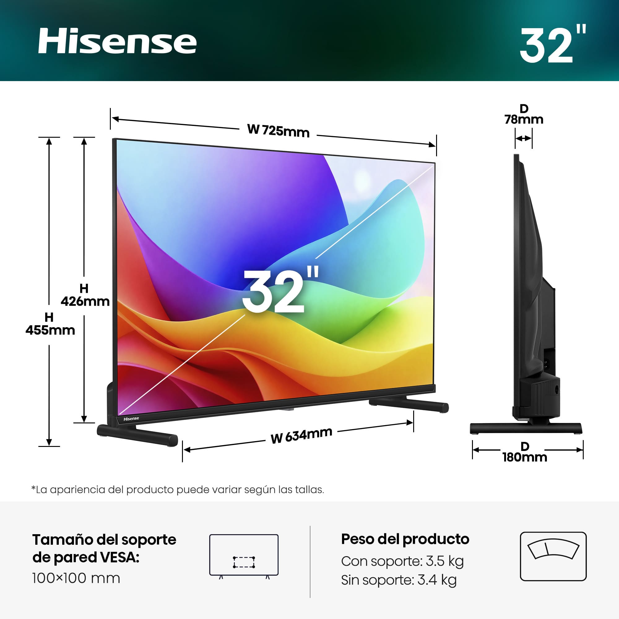 Hisense - Serie A5 QLED TV Hisense 32A5S