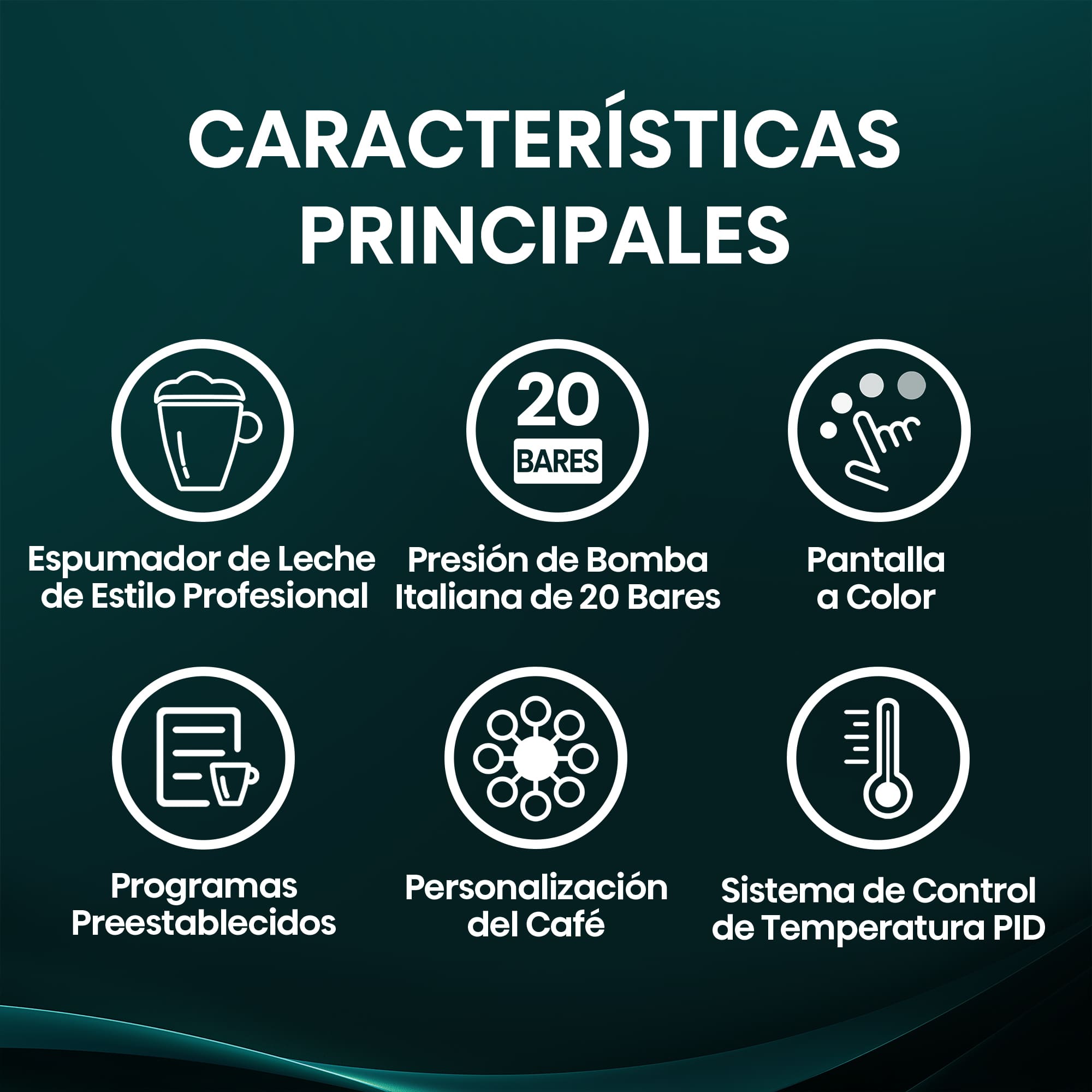 Hisense - Hisense HESCM20LP Cafetera Espresso 20 Bar con PID