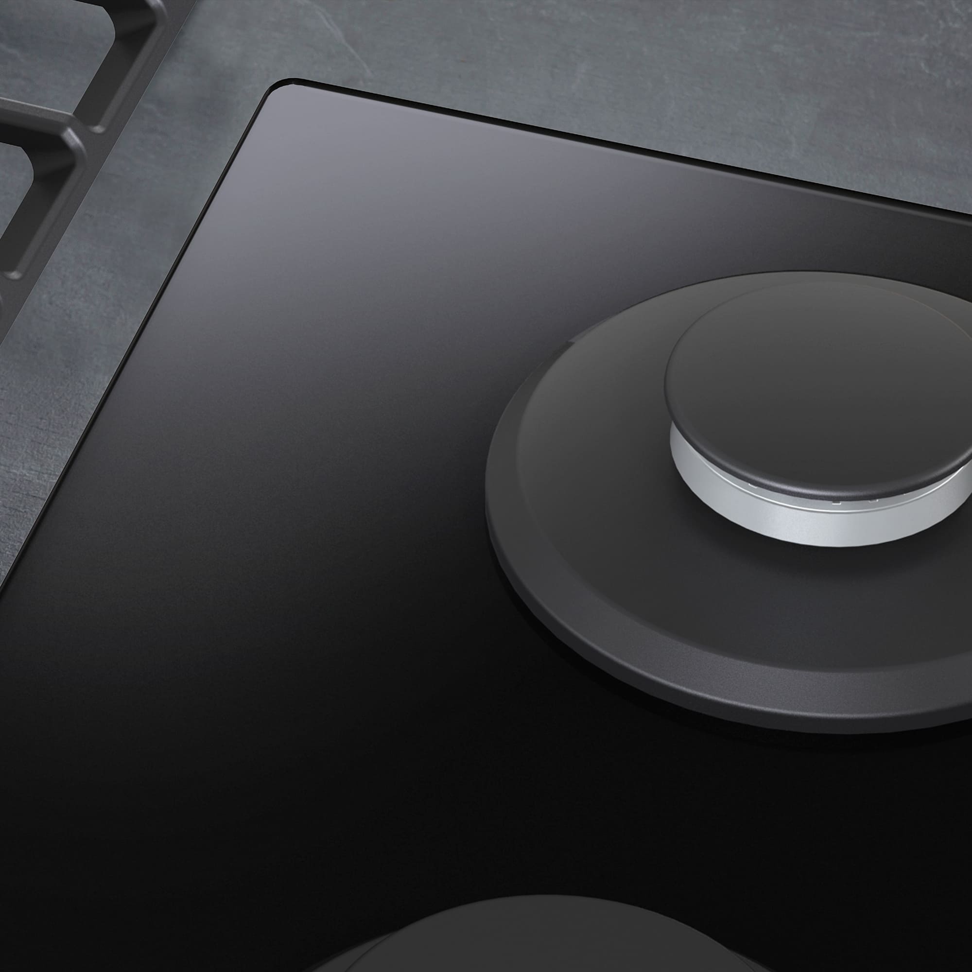 Hisense - GG773B – Placa Gas, 5 Zonas, Potencia 1000W, Color Cristal Negro