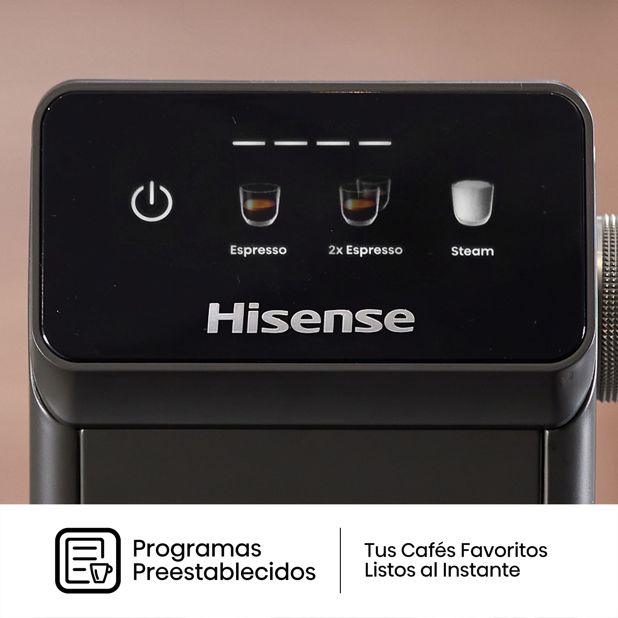 Hisense - Hisense HESCM20LP Cafetera Espresso 20 Bar con PID