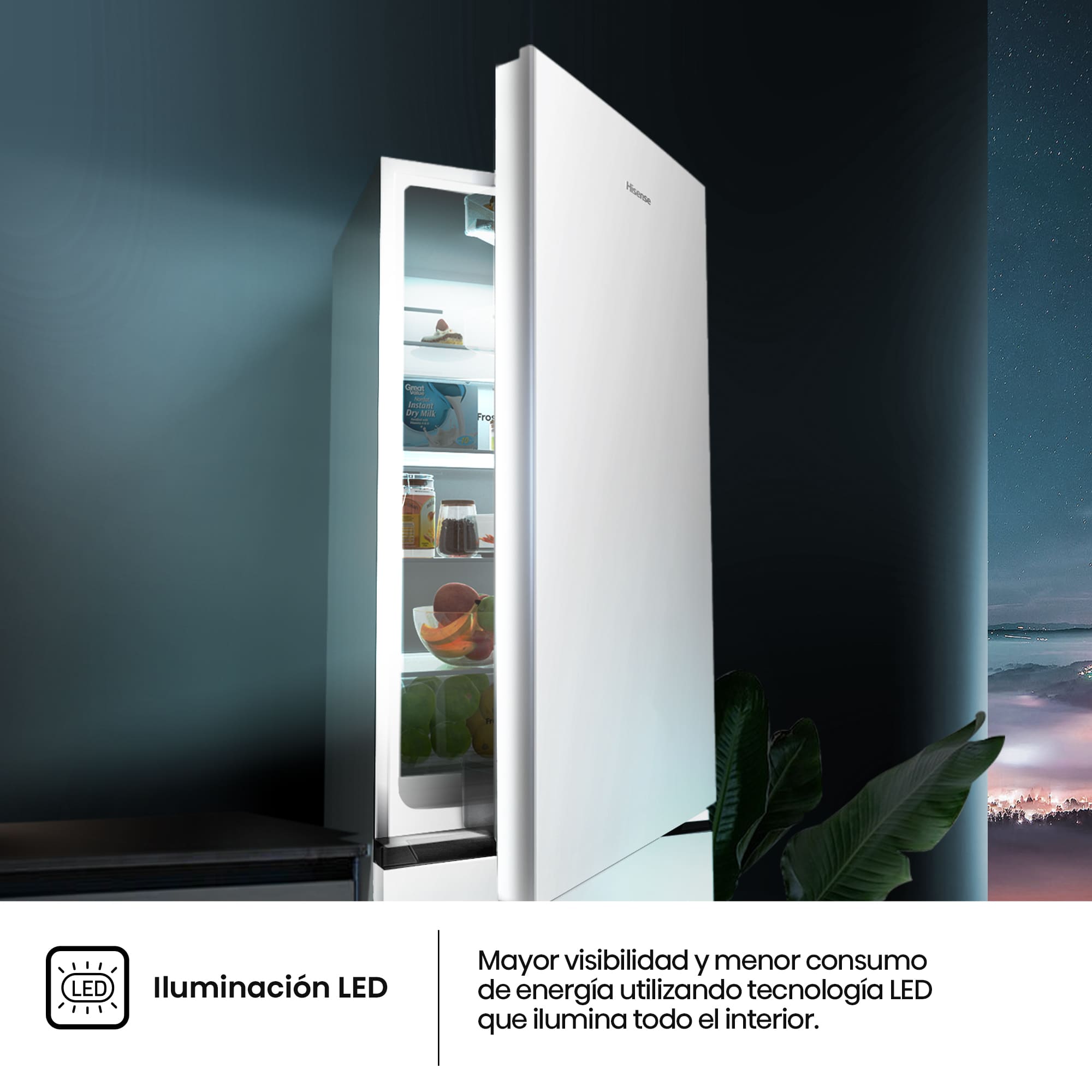 Hisense - RB300N3EWD – Frigorífico Combi 2 Puertas De Libre Instalación, Clase D, Capacidad 304L, Color Blanco