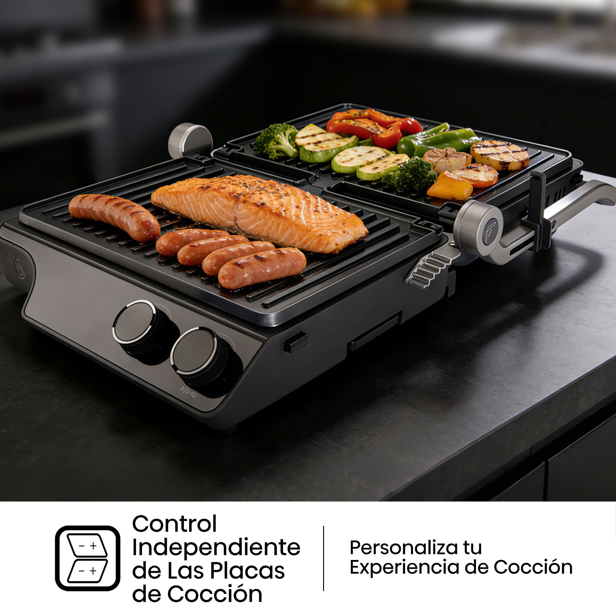 Hisense - Hisense HCG2000XXL Contact Grill XXL 2000 W