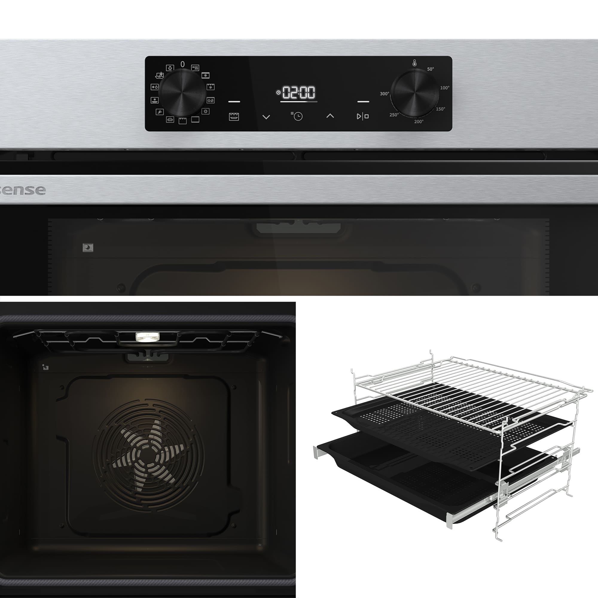 Hisense - BI64216EPX – Horno Pirolítico, Clase A++, Capacidad 78L, Color Inox
