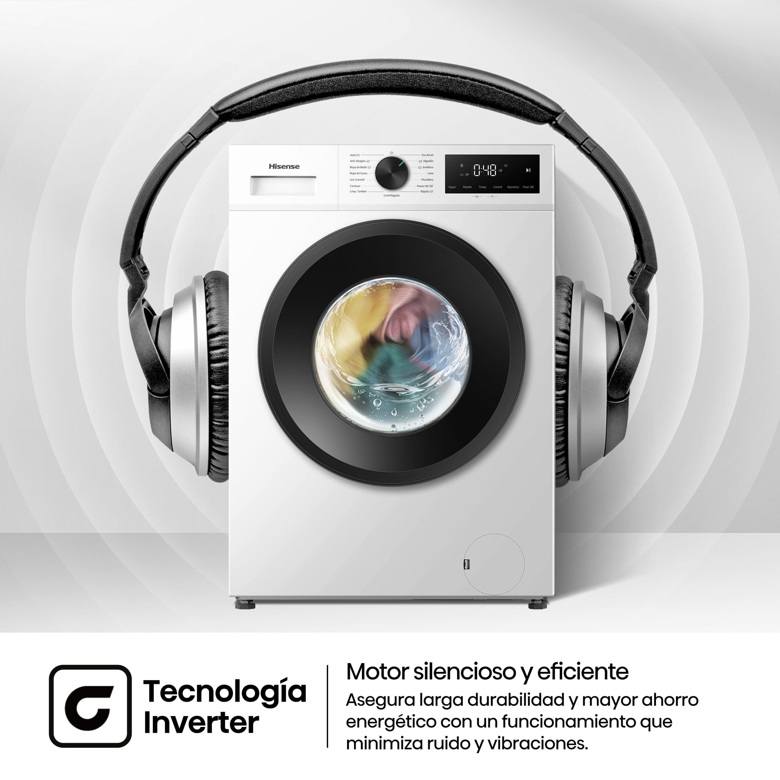 Hisense - WF1I1142BWL – Lavadora De Libre Instalación, A, 11 Kg, 1400 rpm, Color Blanco