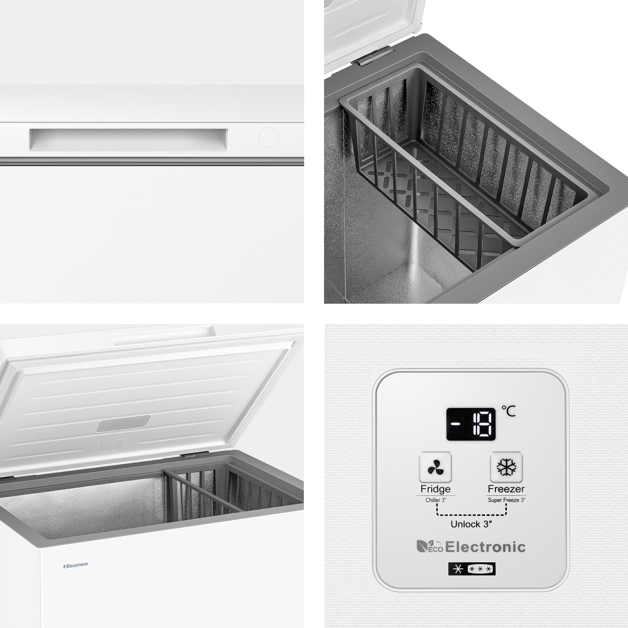 Hisense - FT200N1AWDL – Arcón Congelador, Clase D, Capacidad 198L, Color Blanco