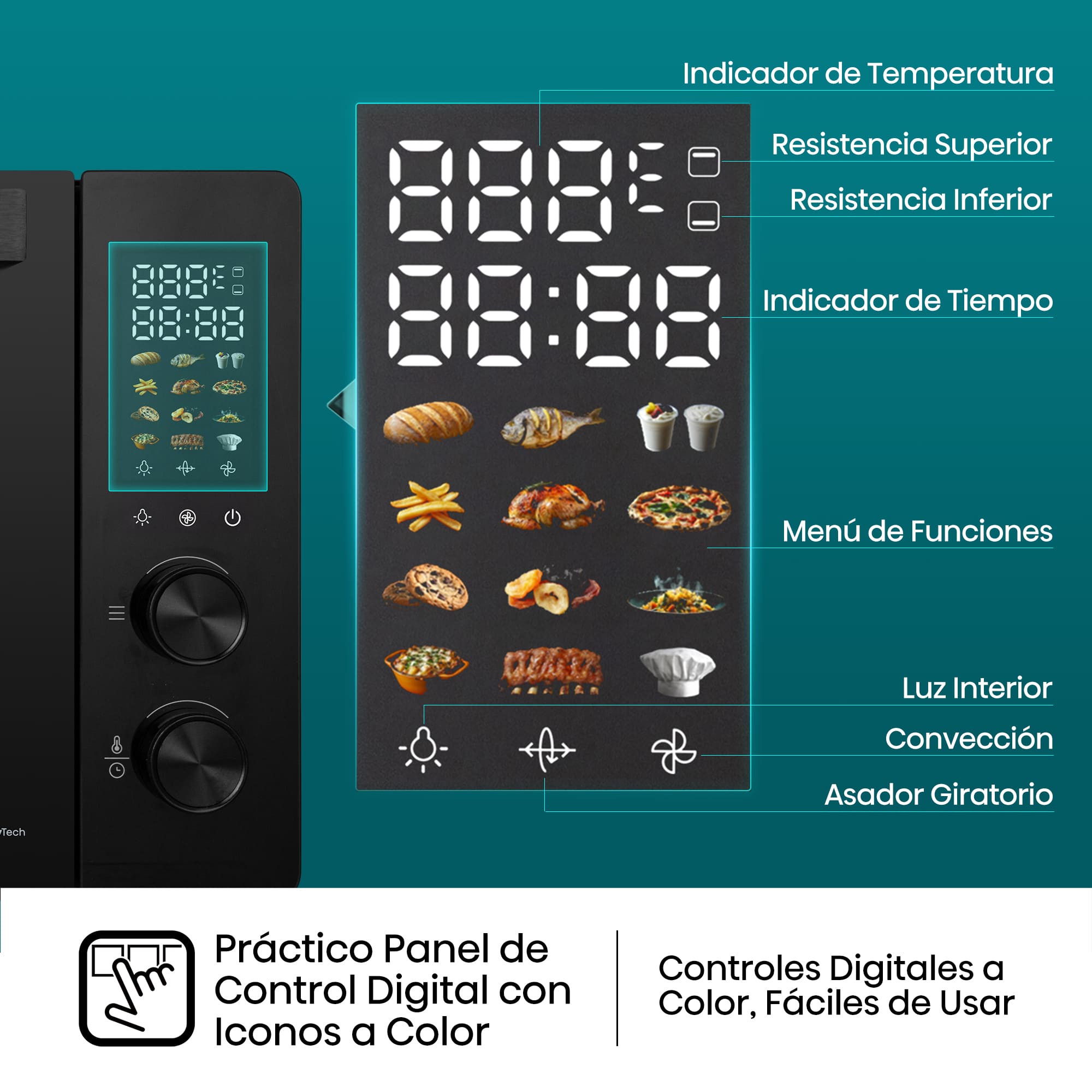 Hisense - Mini Horno Air Fryer Hisense HOM30AF