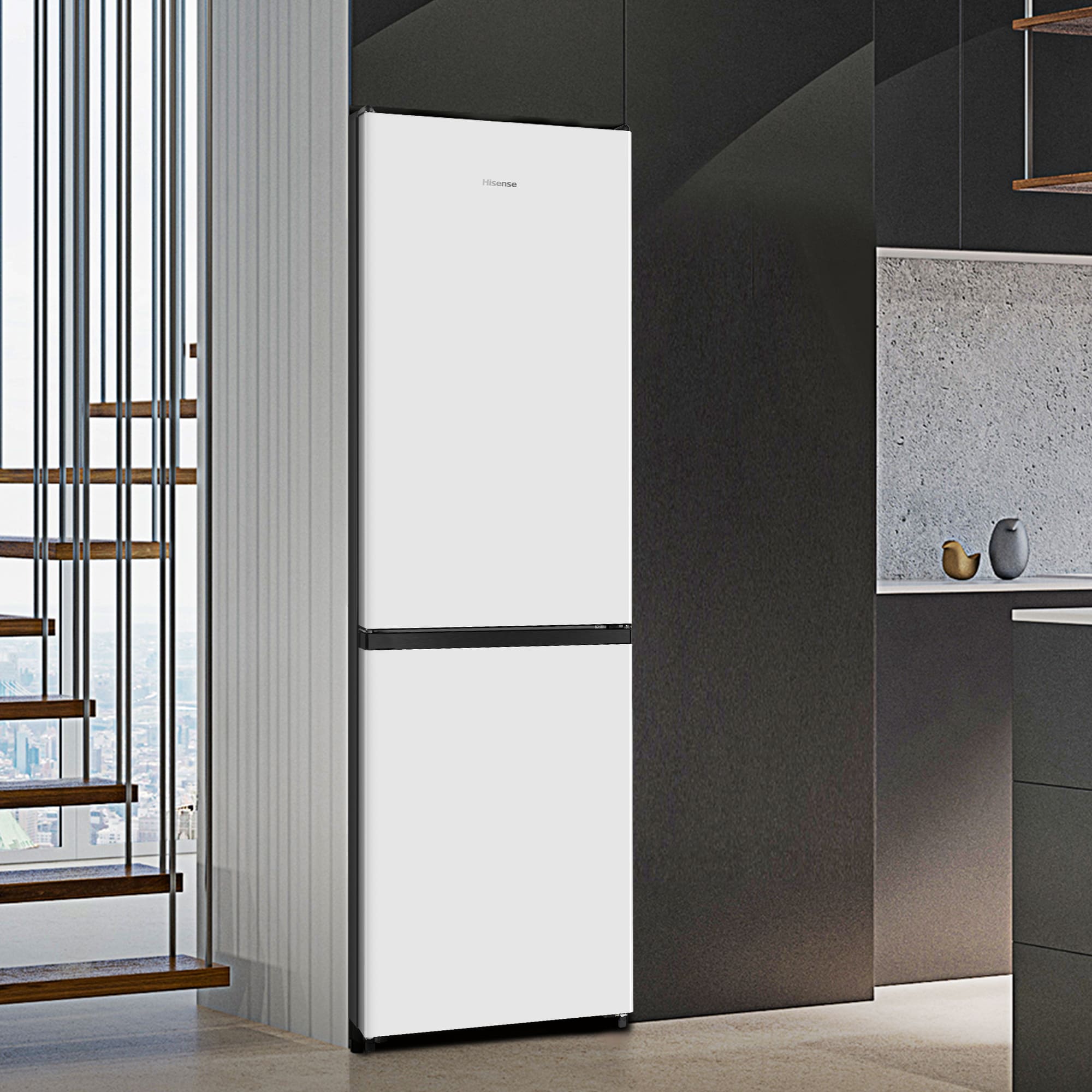 Hisense - RB300N3EWD – Frigorífico Combi 2 Puertas De Libre Instalación, Clase D, Capacidad 304L, Color Blanco