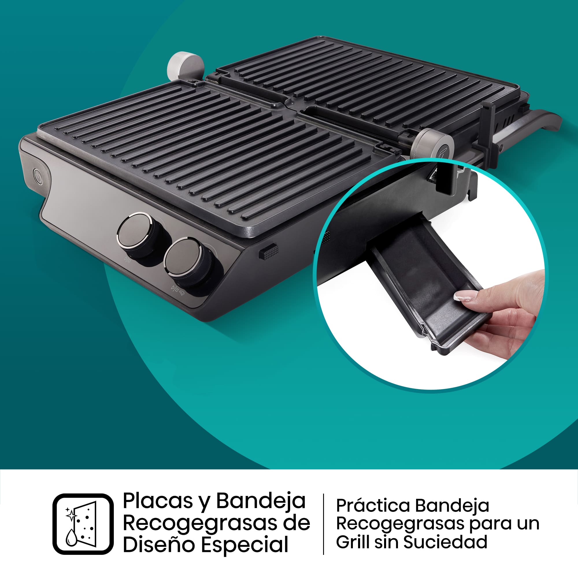 Hisense - Hisense HCG2000XXL Contact Grill XXL 2000 W