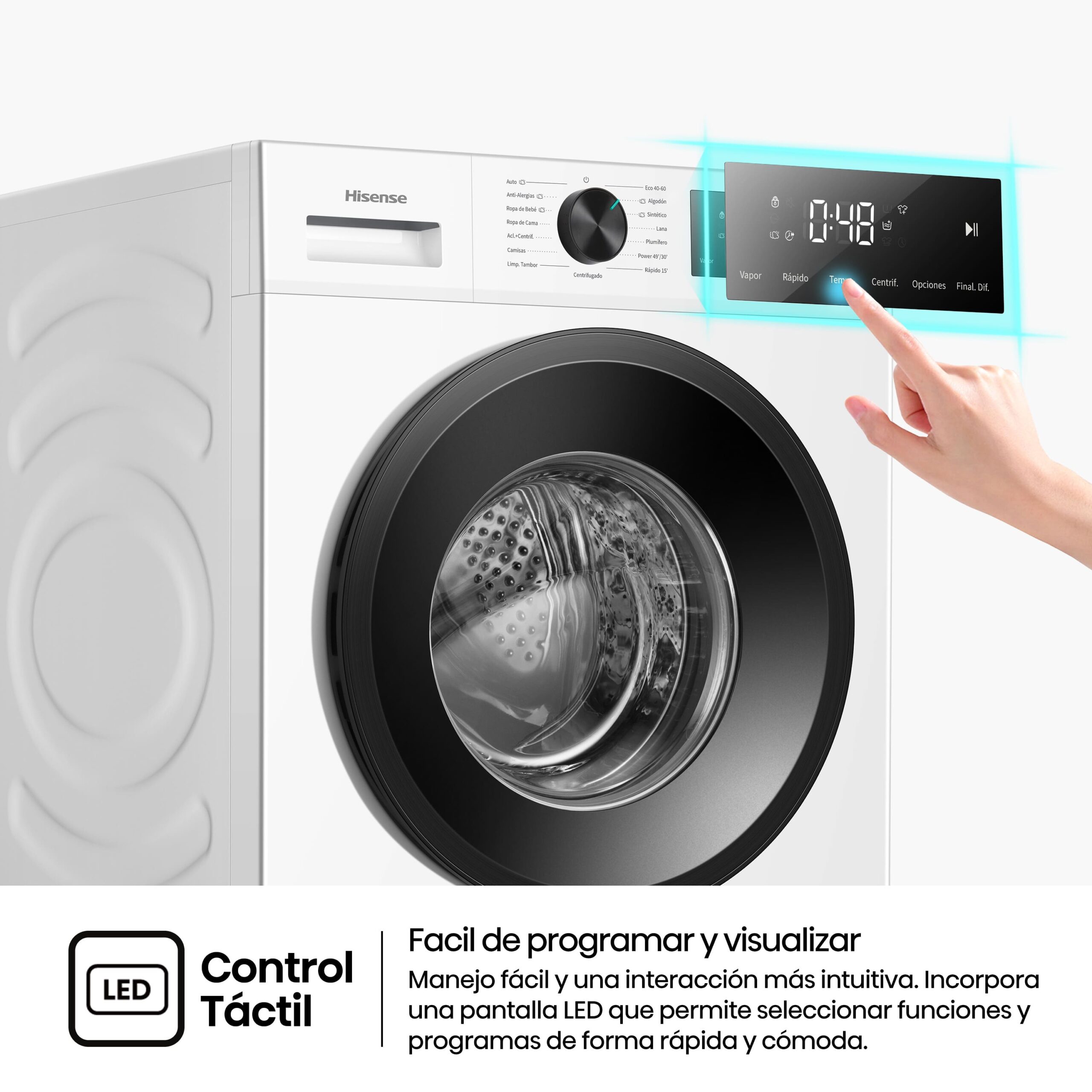 Hisense - WF1I1142BWL – Lavadora De Libre Instalación, A, 11 Kg, 1400 rpm, Color Blanco