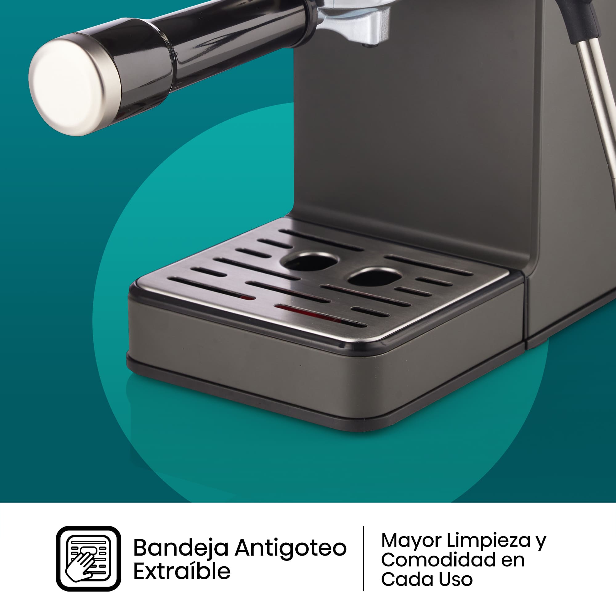 Hisense - Hisense HESCM20LP Cafetera Espresso 20 Bar con PID