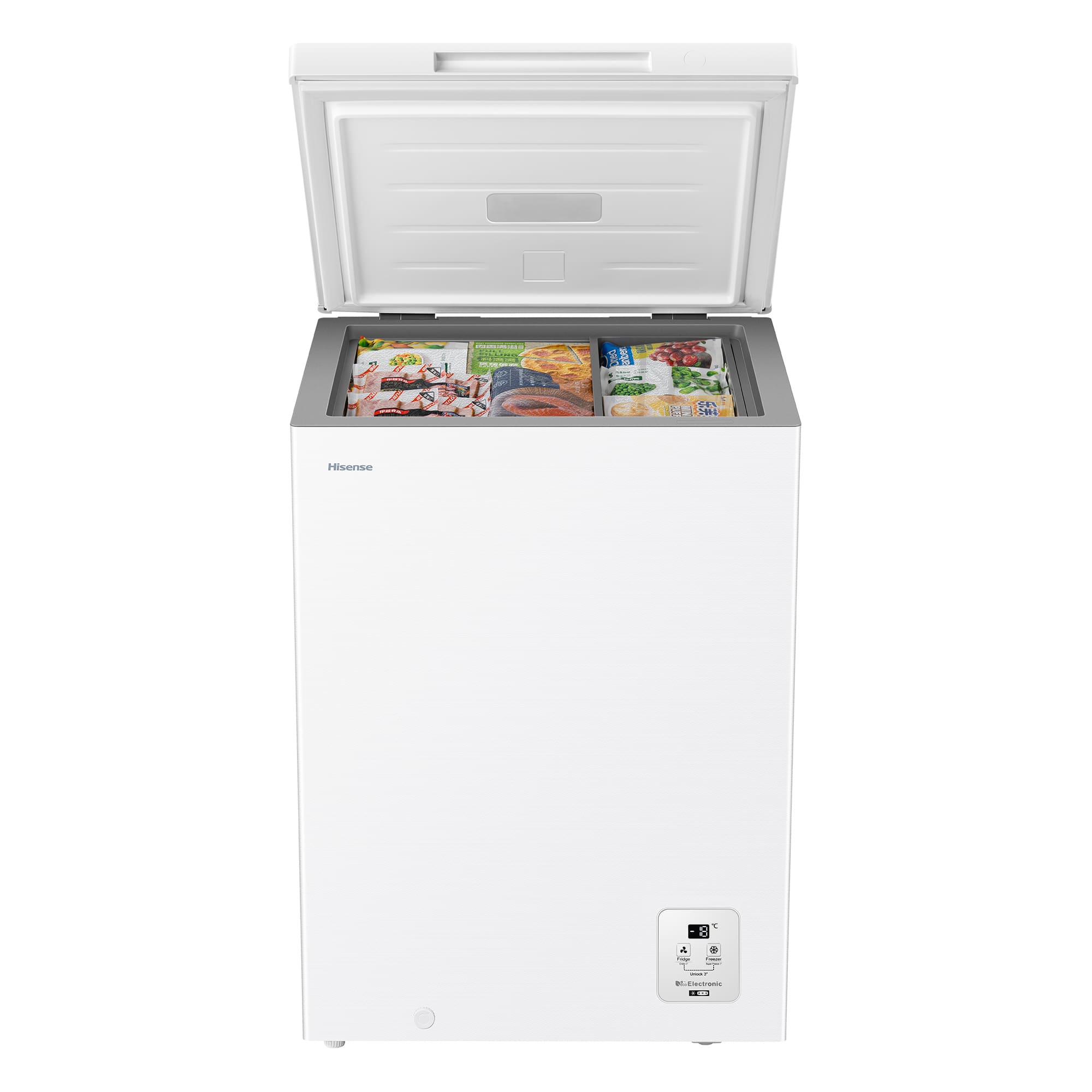 Hisense - FT100N1AWDL – Arcón Congelador, Clase D, Capacidad 97L, Color Blanco
