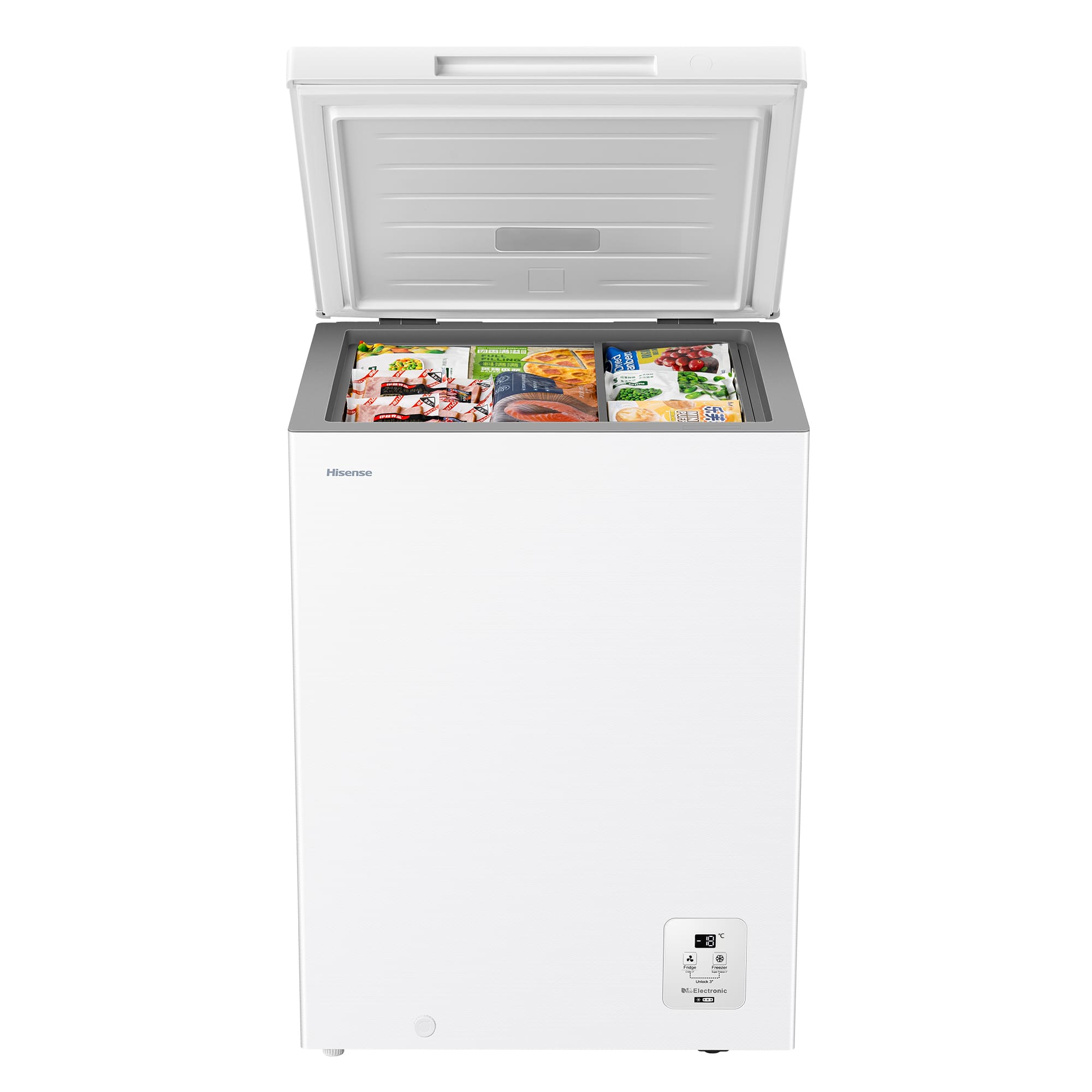 Hisense - FT145N1AWDL – Arcón Congelador, Clase D, Capacidad 141L, Color Blanco