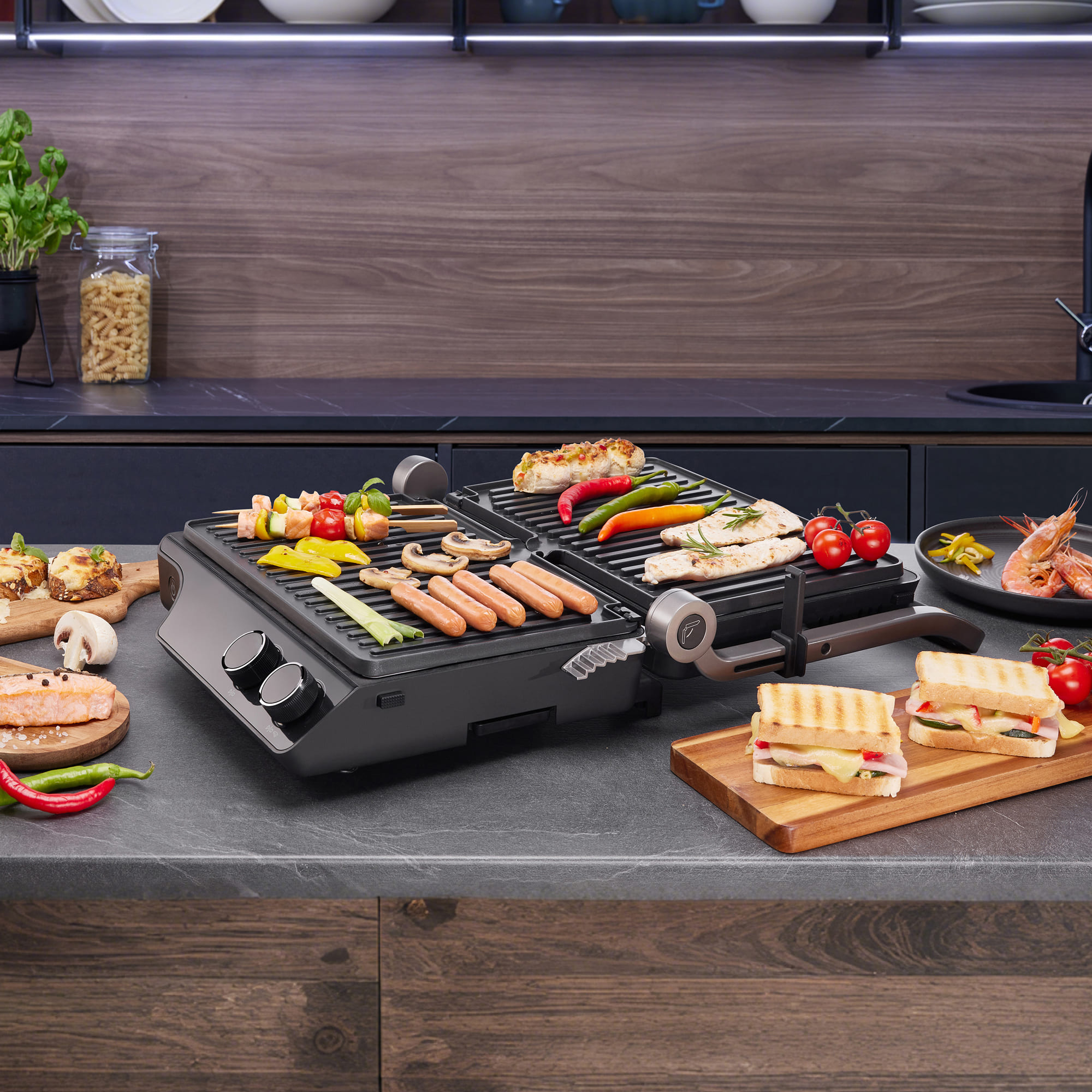 Hisense - Hisense HCG2000XXL Contact Grill XXL 2000 W