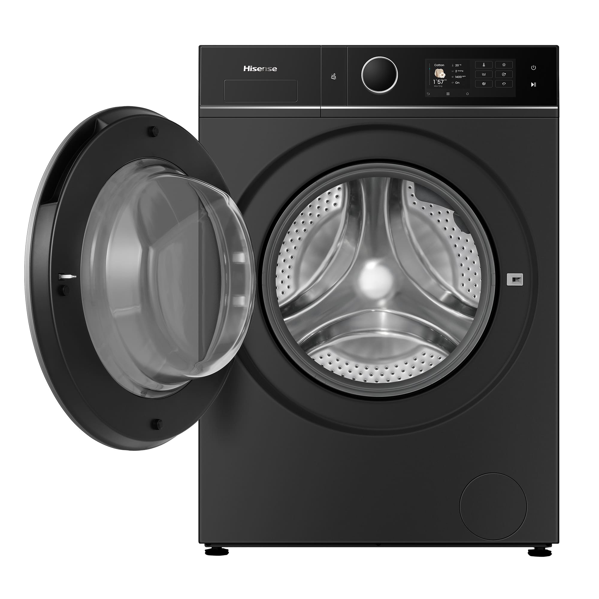 Hisense - WD5I1245BBRH – Lavasecadora De Libre Instalación Kitchen Fit, Clase A, 12 kg/8 kg, 1400 rpm, Color Negro