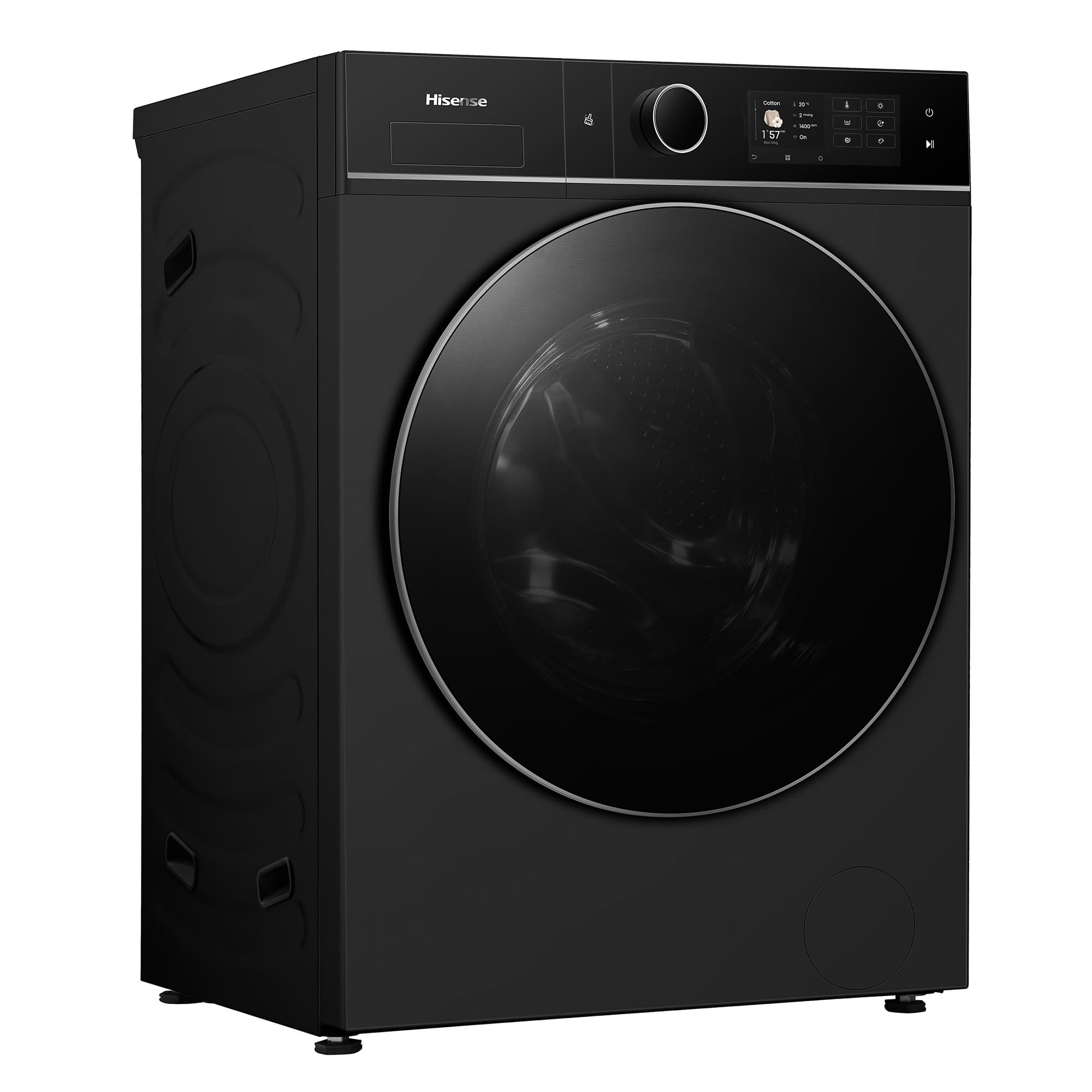 Hisense - WD5I1245BBRH – Lavasecadora De Libre Instalación Kitchen Fit, Clase A, 12 kg/8 kg, 1400 rpm, Color Negro