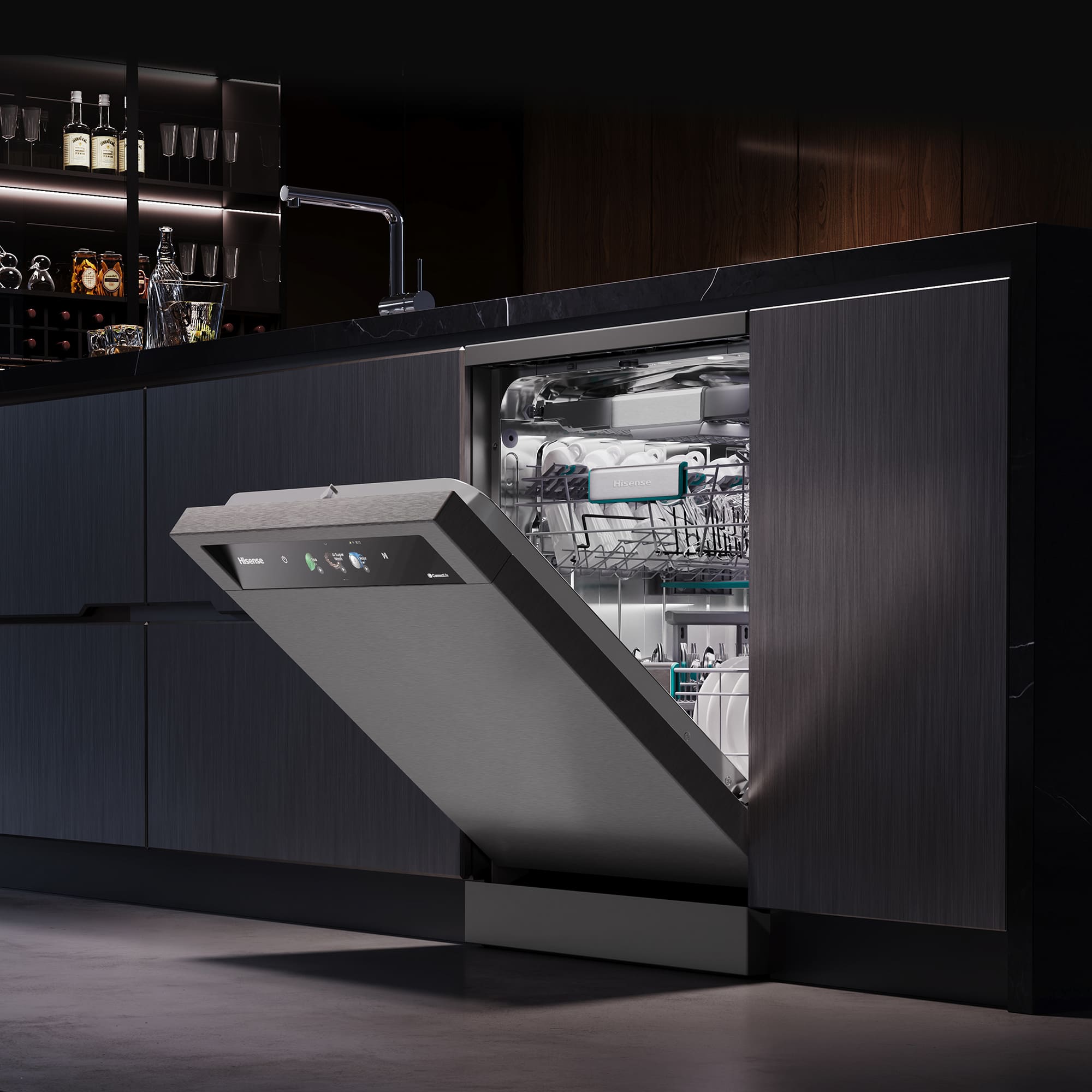 Hisense - HS693A90ADBX – Lavavajillas 60Cm De Libre Instalación, Clase A, Capacidad 16 Serv., Color Inox