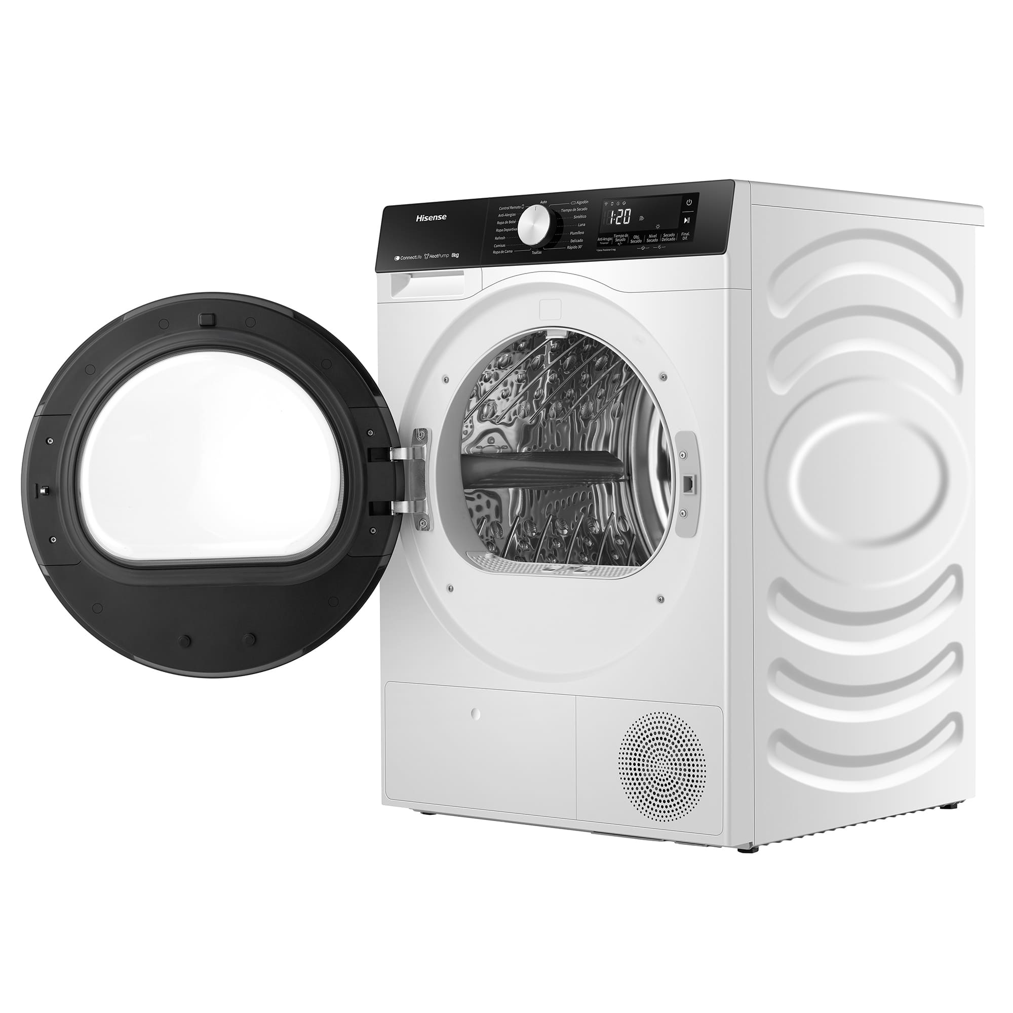 Hisense - DH3S802BW2 – Secadora De Libre Instalación, Clase D, Capacidad 8Kg, Color Blanco