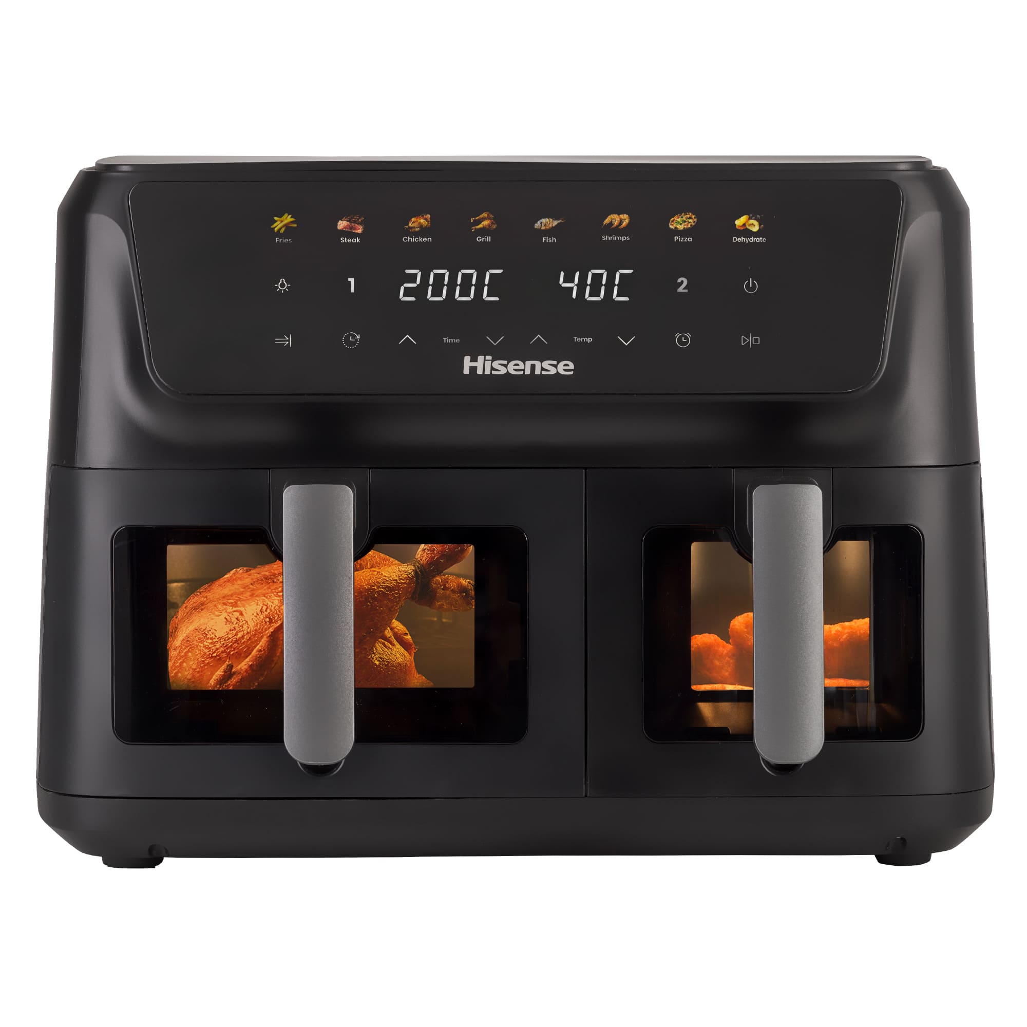 Hisense - Hisense HAF2700DCD Freidora de Aire Doble Cesta 11 L