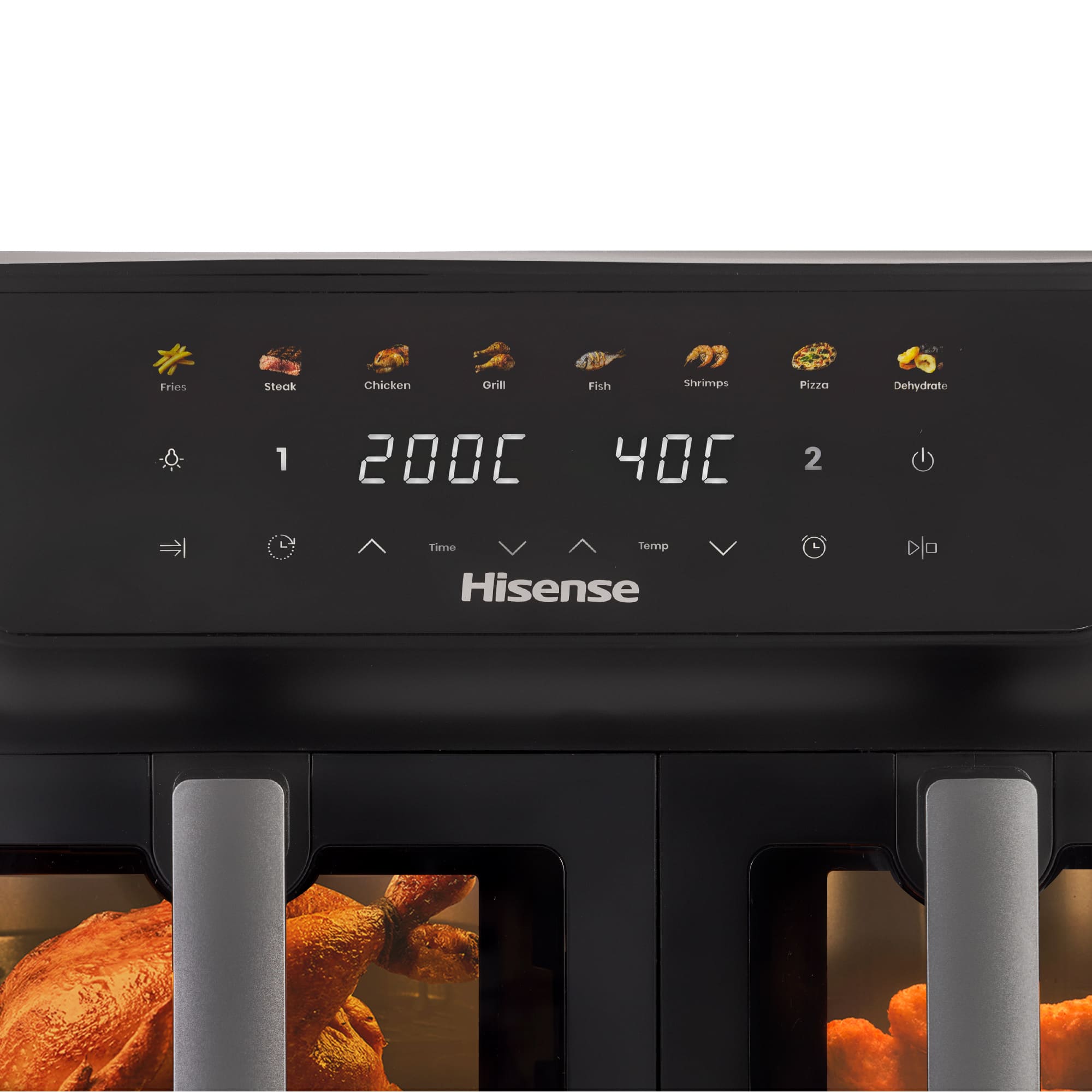 Hisense - Hisense HAF2700DCD Freidora de Aire Doble Cesta 11 L