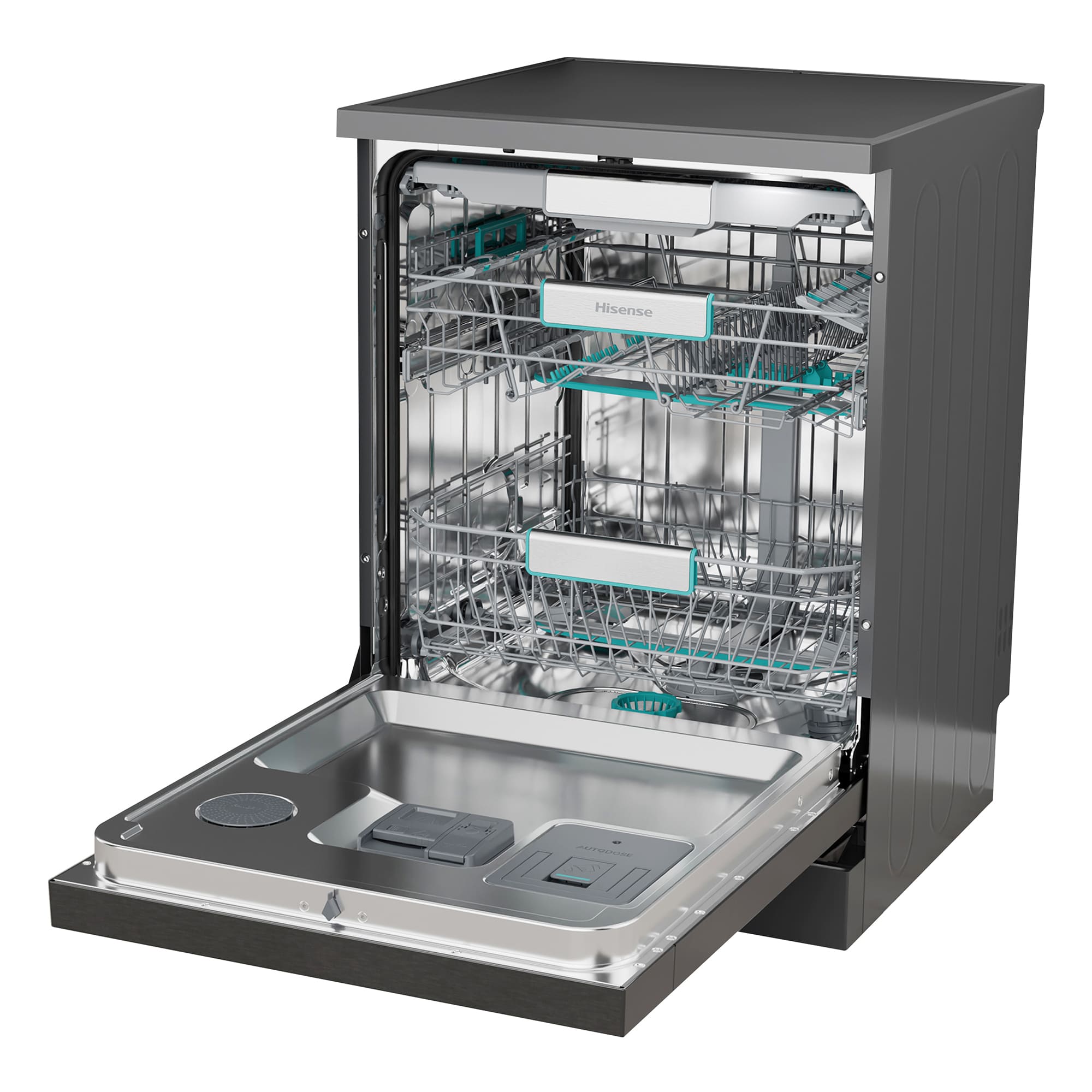 Hisense - HS693A90ADBX – Lavavajillas 60Cm De Libre Instalación, Clase A, Capacidad 16 Serv., Color Inox