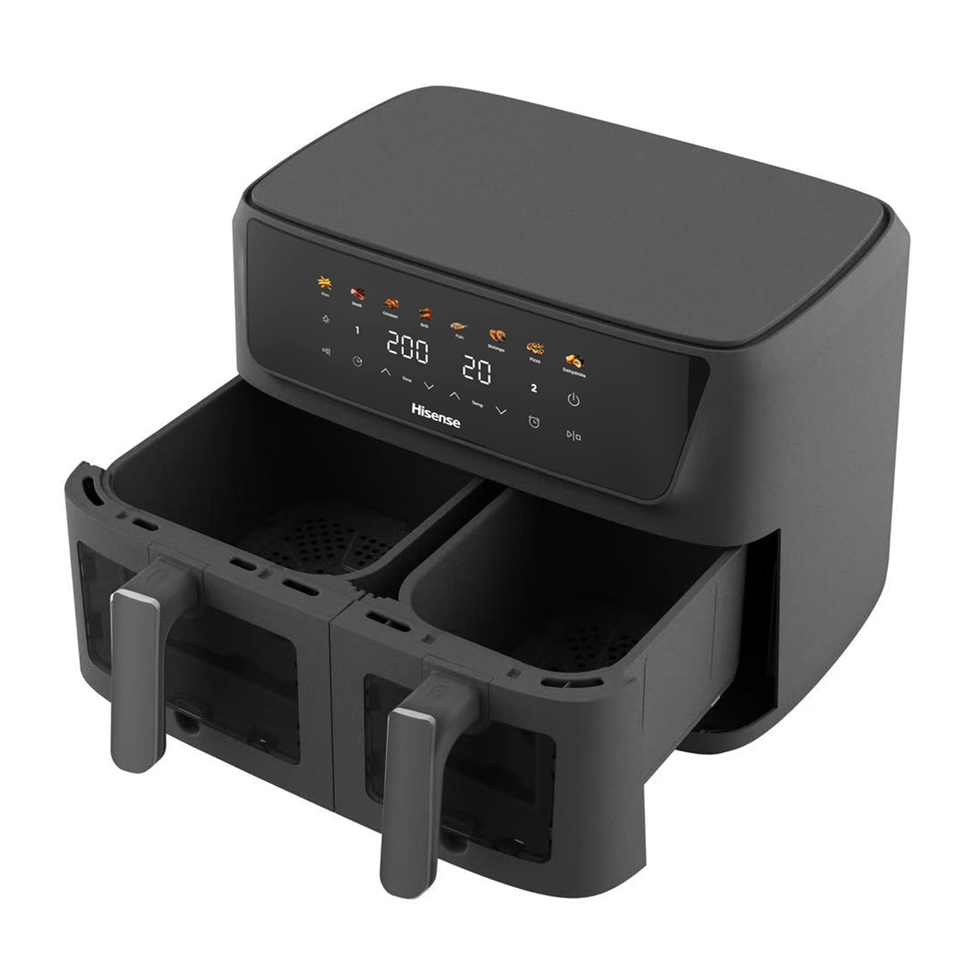 Hisense - Hisense HAF2700DCD Freidora de Aire Doble Cesta 11 L