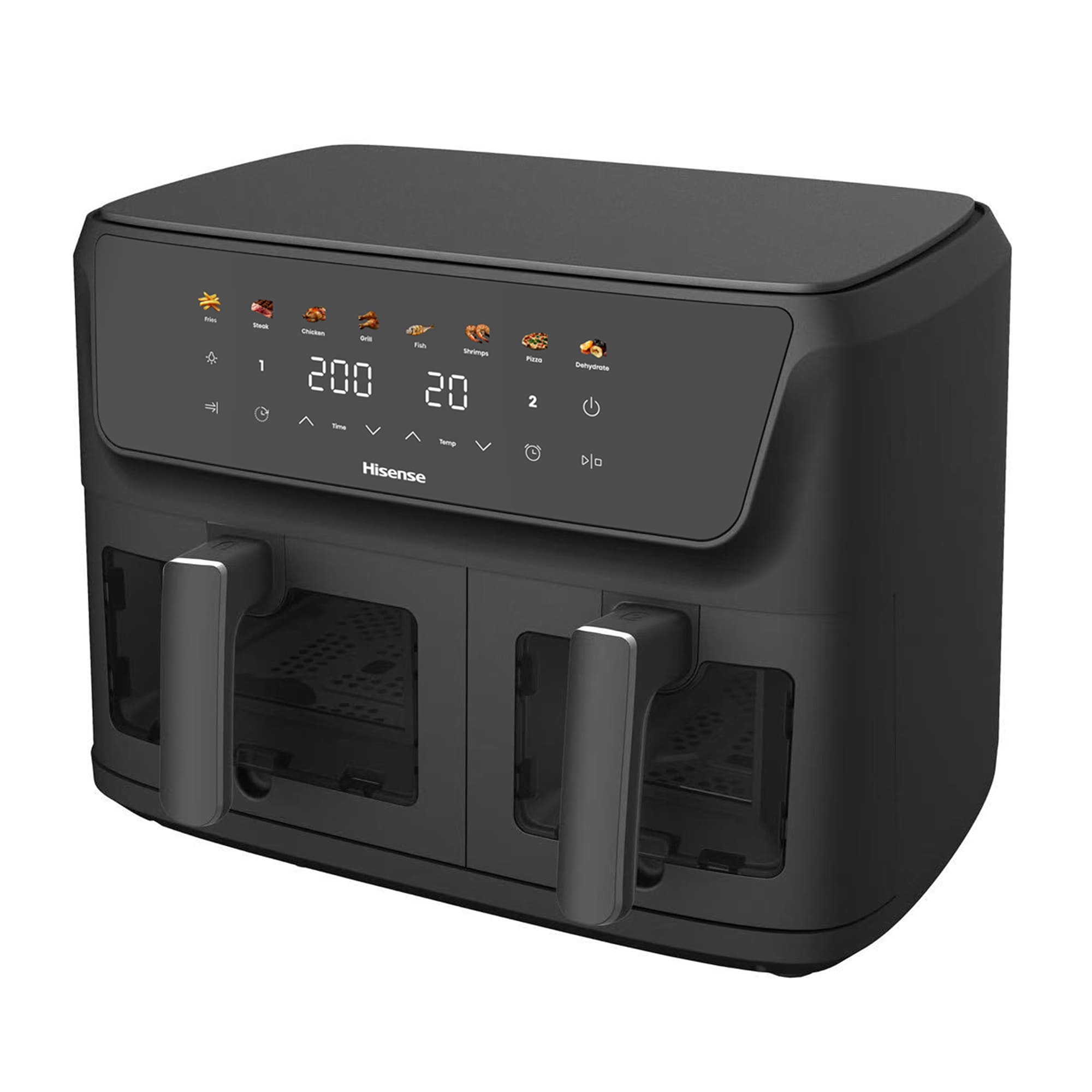 Hisense - Hisense HAF2700DCD Freidora de Aire Doble Cesta 11 L