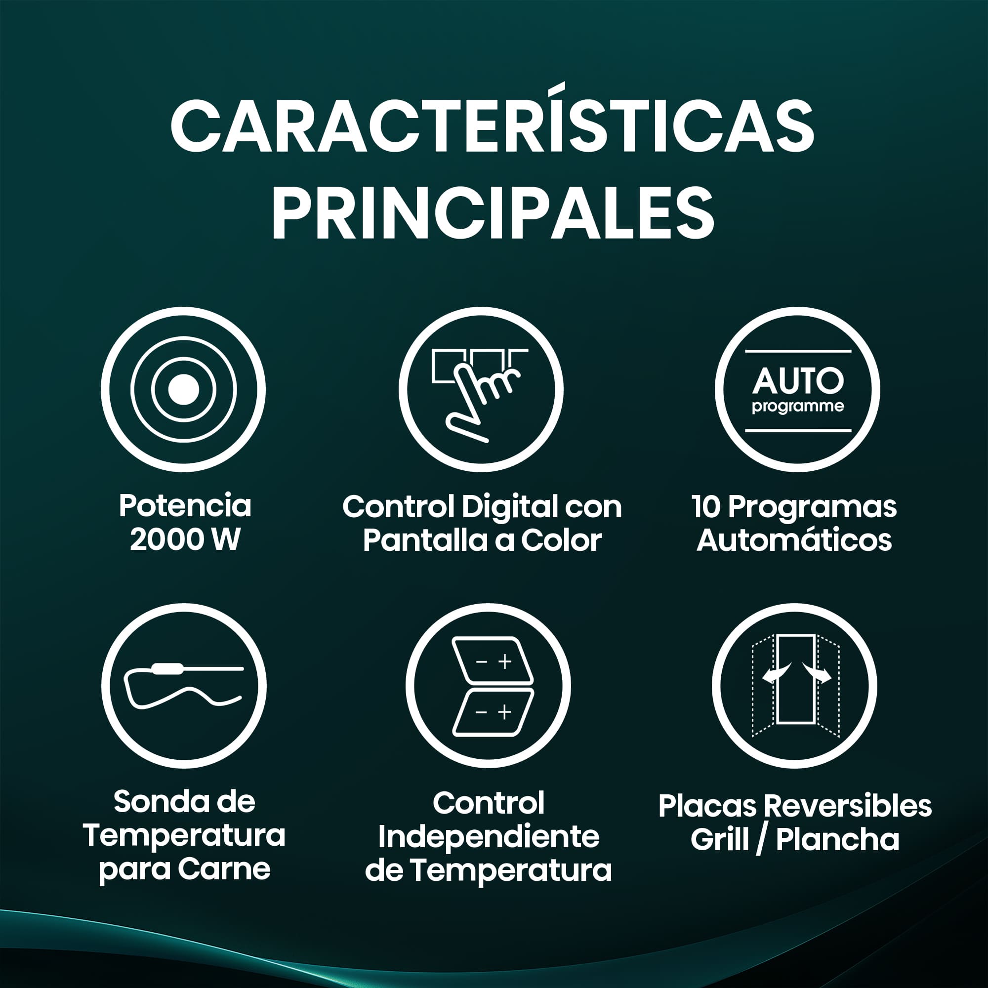 Hisense - Hisense HCG2000D Contact Grill Digital 2000 W