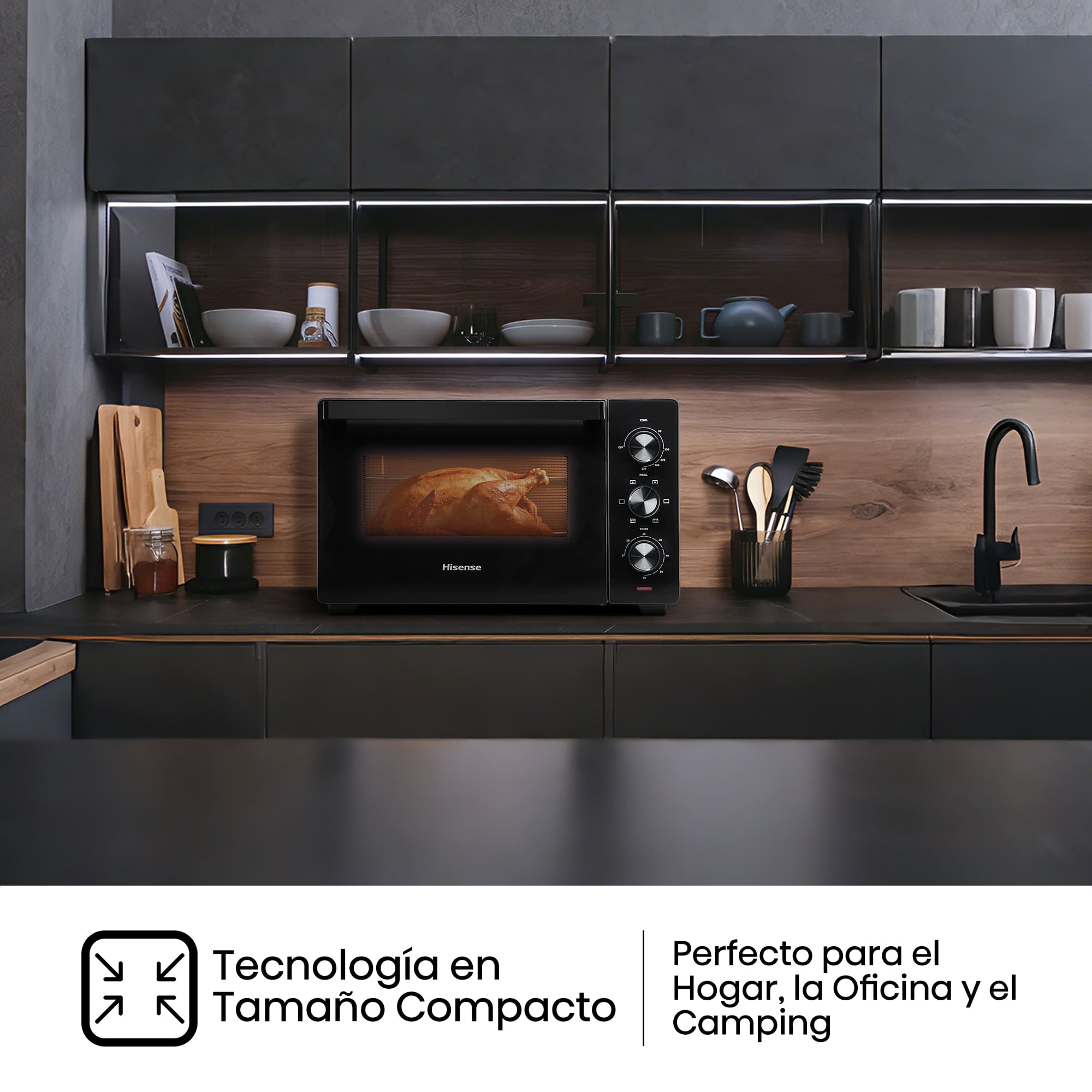 Hisense - Mini Horno Hisense HOM30M HeatWave 30 L