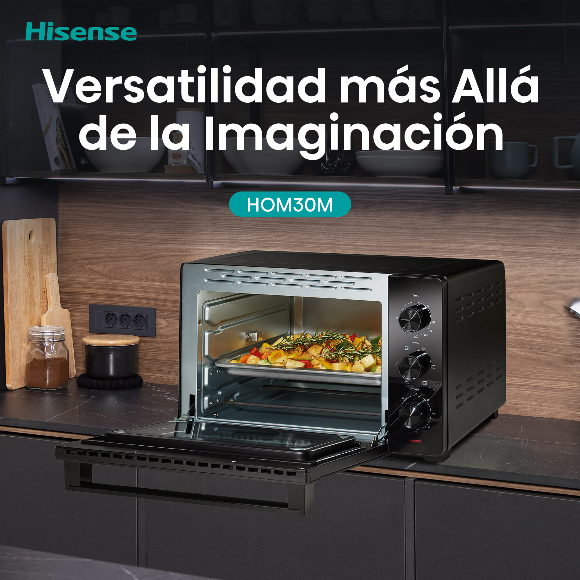 Hisense - Mini Horno Hisense HOM30M HeatWave 30 L