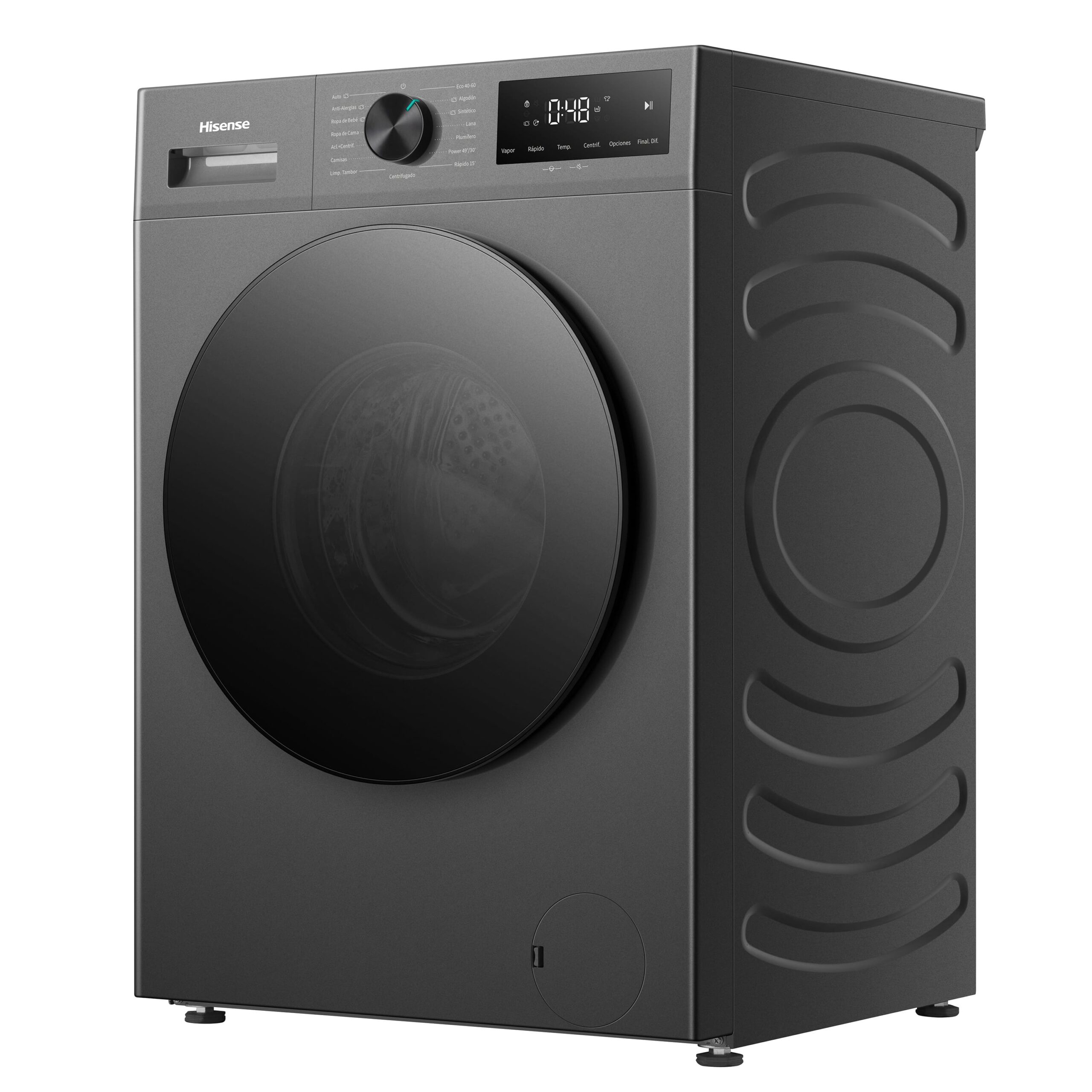 Hisense - WF1I9042BTP2 – Lavadora De Libre Instalación, Clase A, 9 Kg, 1400 rpm, Inox