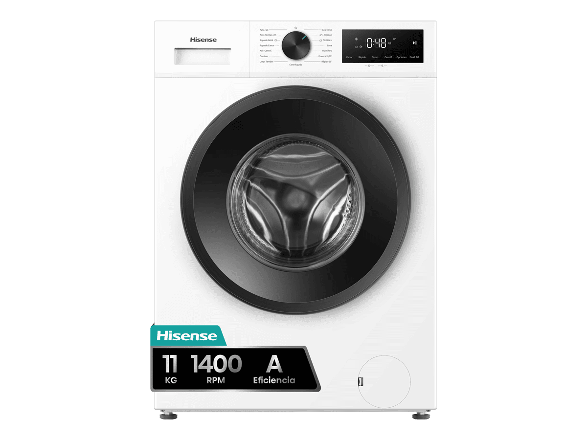 WF1I1142BWL - Lavadora De Libre Instalación, A, 11 Kg, 1400 rpm, Color Blanco