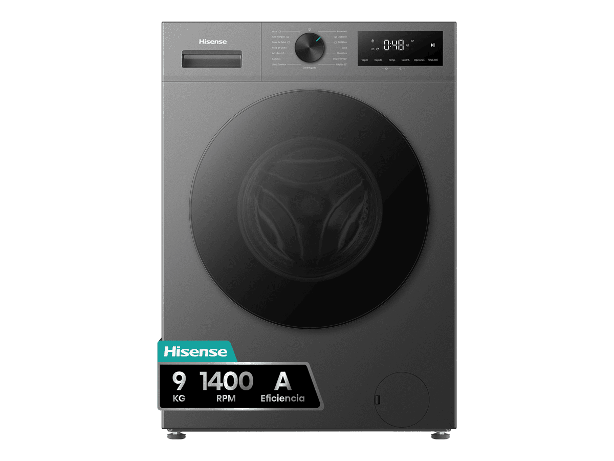 WF1I9042BTP2 - Lavadora De Libre Instalación, Clase A, 9 Kg, 1400 rpm, Inox