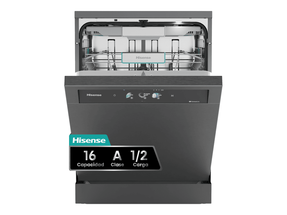 HS693A90ADBX - Lavavajillas 60Cm De Libre Instalación, Clase A, Capacidad 16 Serv., Color Inox