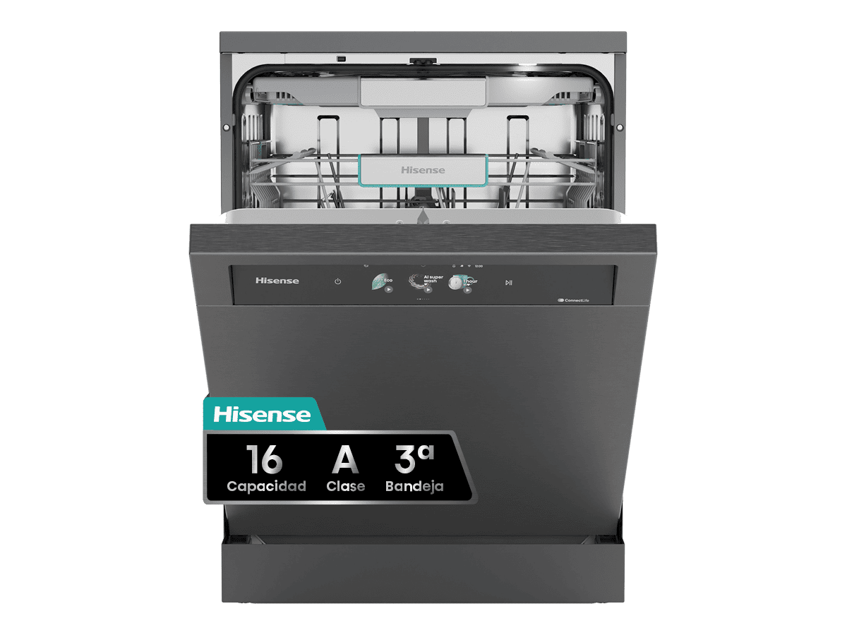 HS693A90ADBX - Lavavajillas 60Cm De Libre Instalación, Clase A, Capacidad 16 Serv., Color Inox