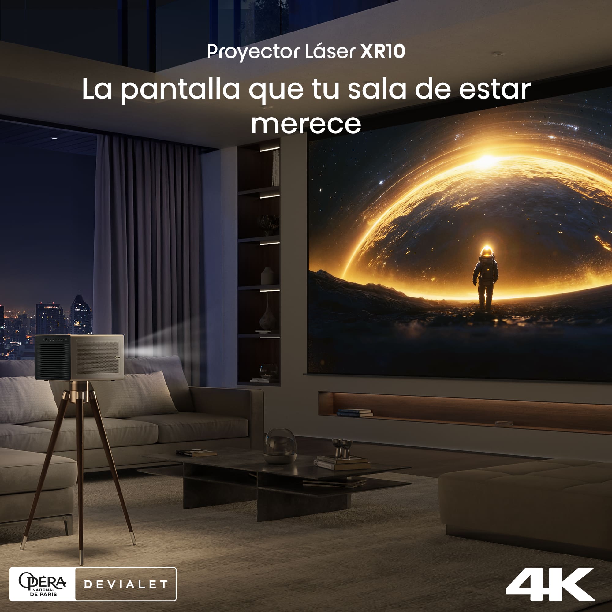 Hisense - Proyector Láser Hisense XR10 Tiro Largo Fuente TriLáser