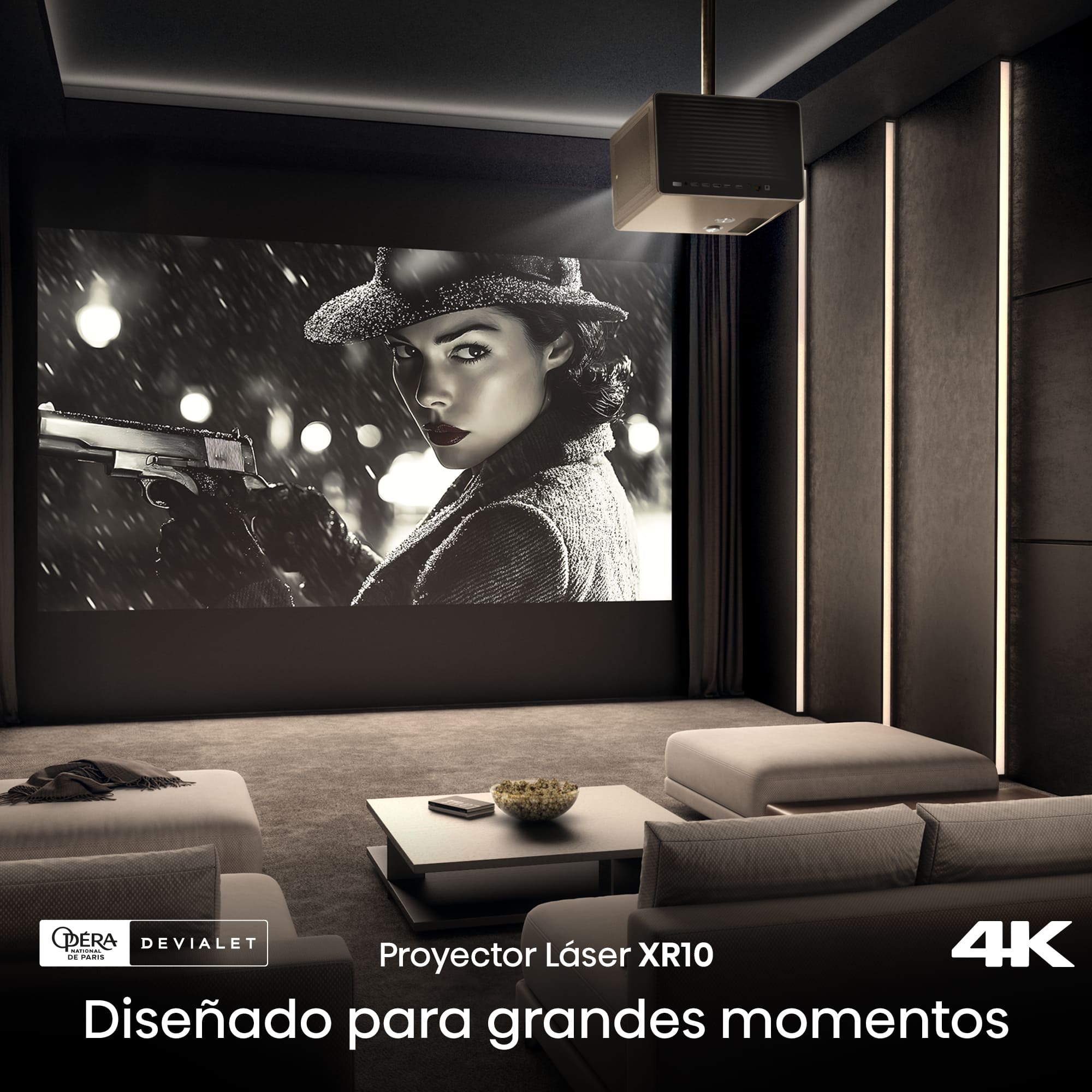 Hisense - Proyector Láser Hisense XR10 Tiro Largo Fuente TriLáser