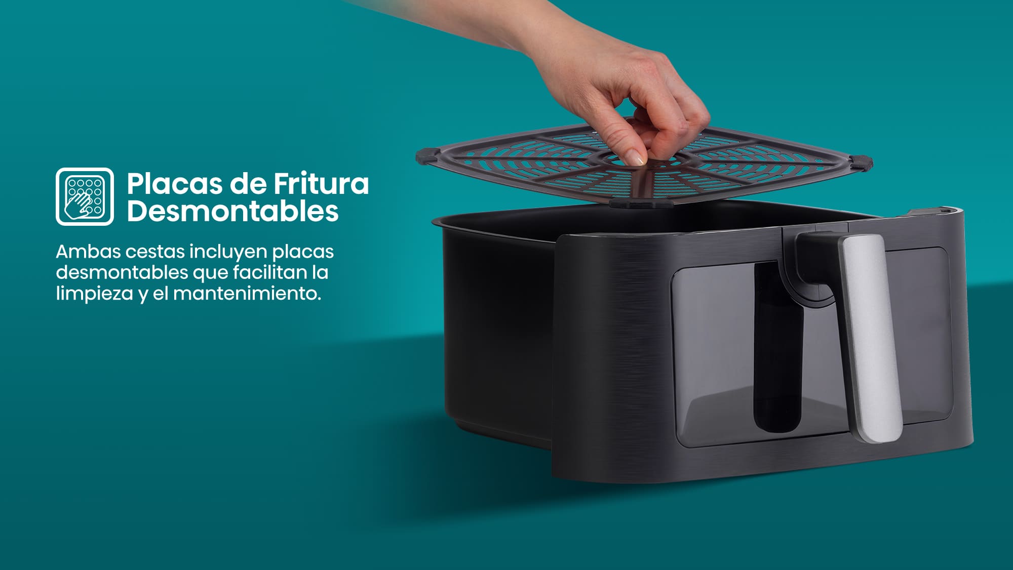 13. Removable frying plates