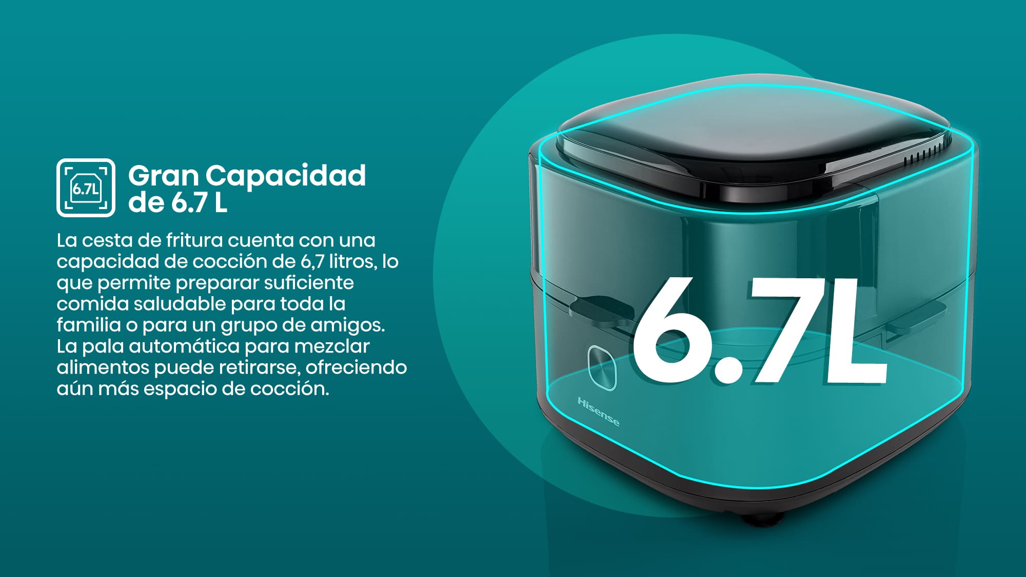 5-Large 6.7 l capacity