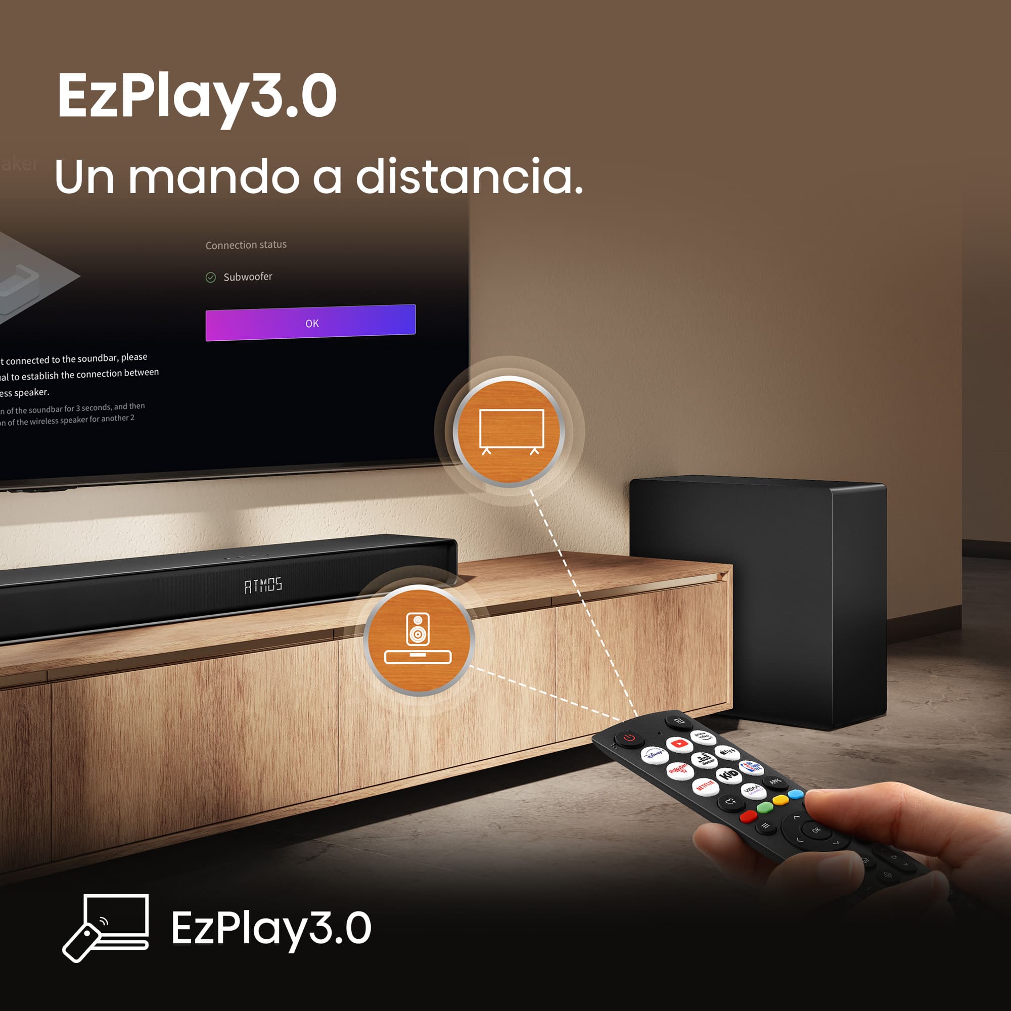 Hisense - Hisense AX3120Q Barra de sonido 3.1.2, 440W, Dolby Atmos & DTS:X