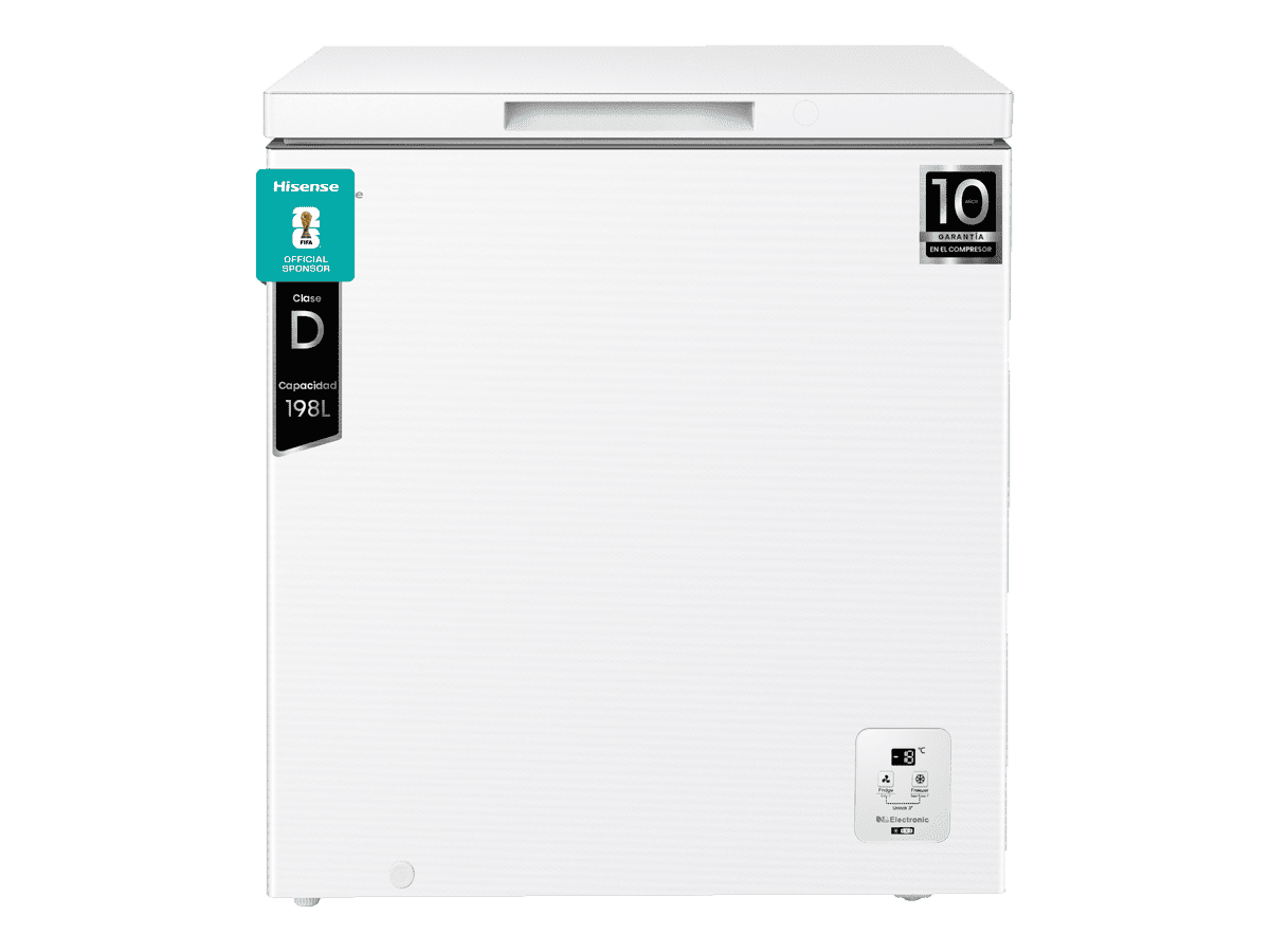 Hisense - FT200N1AWDL – Arcón Congelador, Clase D, Capacidad 198L, Color Blanco, , 