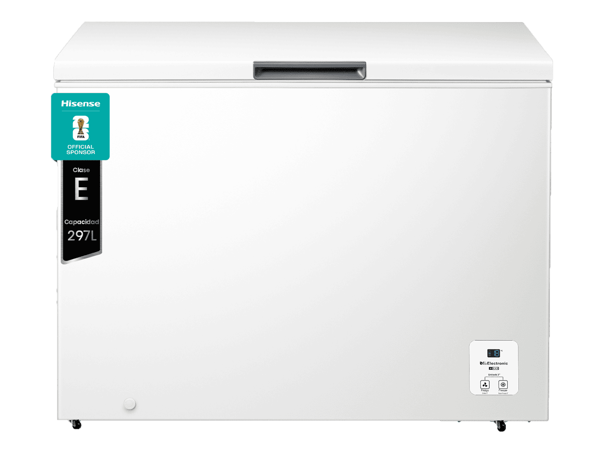 Hisense - FT386D4AWLYE – Arcón Congelador, Clase E, 297L, Blanco, , 