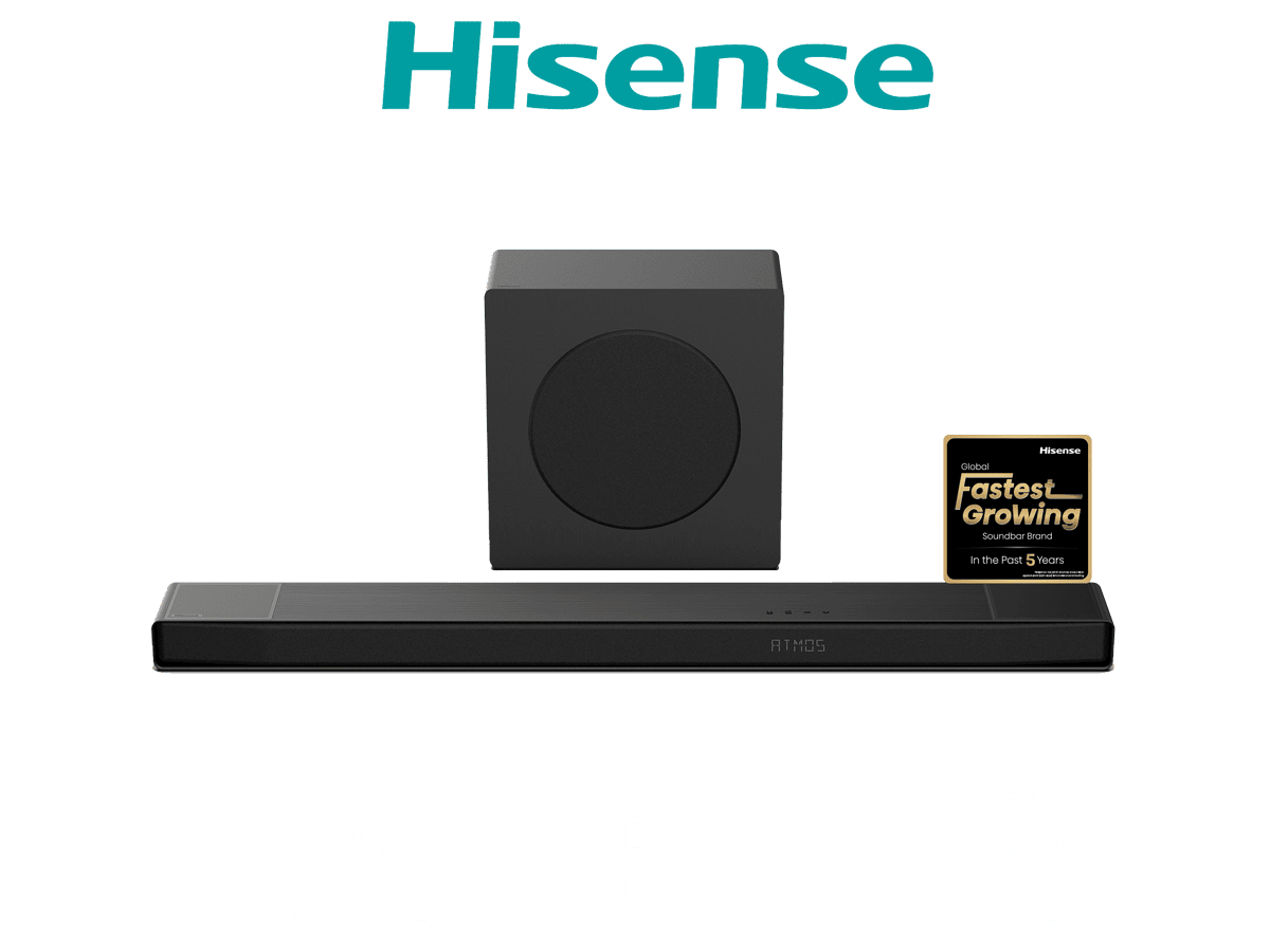 Hisense AX3120Q Barra de sonido 3.1.2, 440W, Dolby Atmos & DTS:X