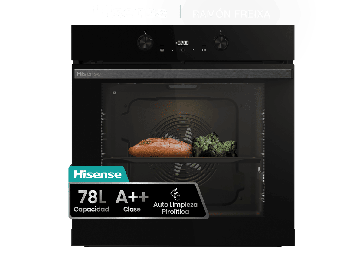 BI64223EPBG - Horno Pirolítico, Clase A++, Capacidad 78L, Color Cristal Negro